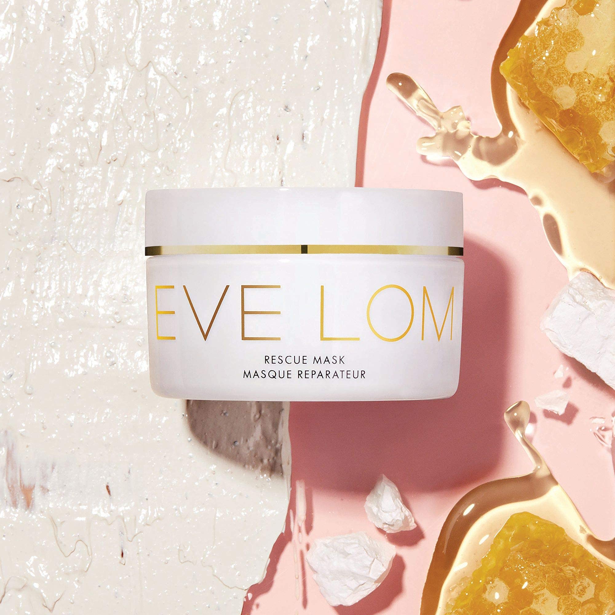 EVE LOM Rescue Mask - Purifying & Hydrating Facial Mask with Honey & Kaolin Clay | Deep Cleansing, 72-Hour Moisture | For Glowing Skin - Perfect for Spa Nights & Self-Care Routines