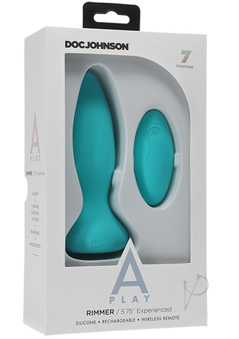 Premium Remote Control Anal Plug - Teal - Experience Ultimate Pleasure with Play Rimmer - Perfect for Couples & Solo Play - Discreet & Powerful Vibrations for Enhanced Intimacy