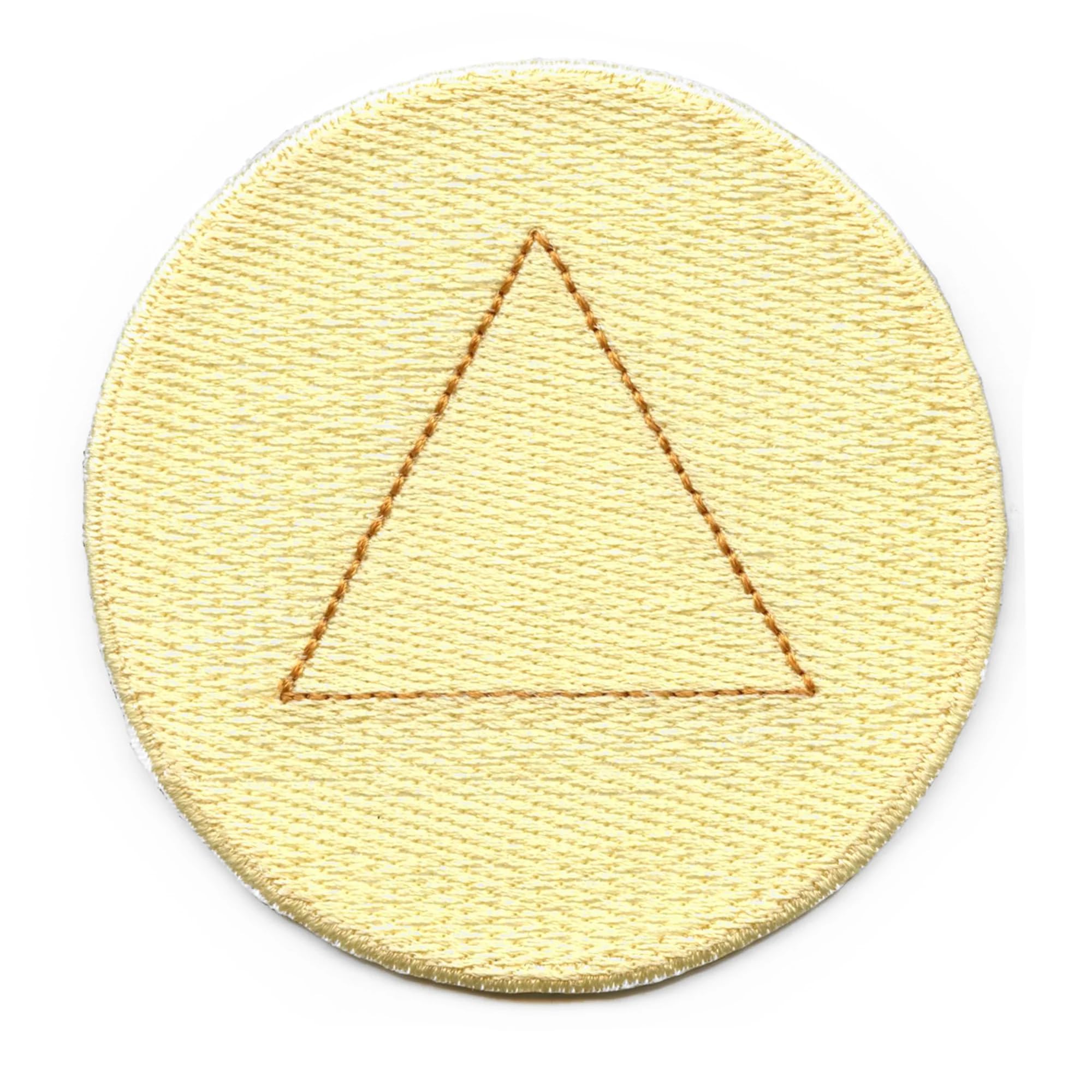 Dalgona Candy Triangle Patch - Squid Game Inspired Embroidered Iron-On Applique for DIY Costumes, Cosplay, and Clothing Customization - Perfect for Halloween, Cosplay Events, and K-Drama Fans