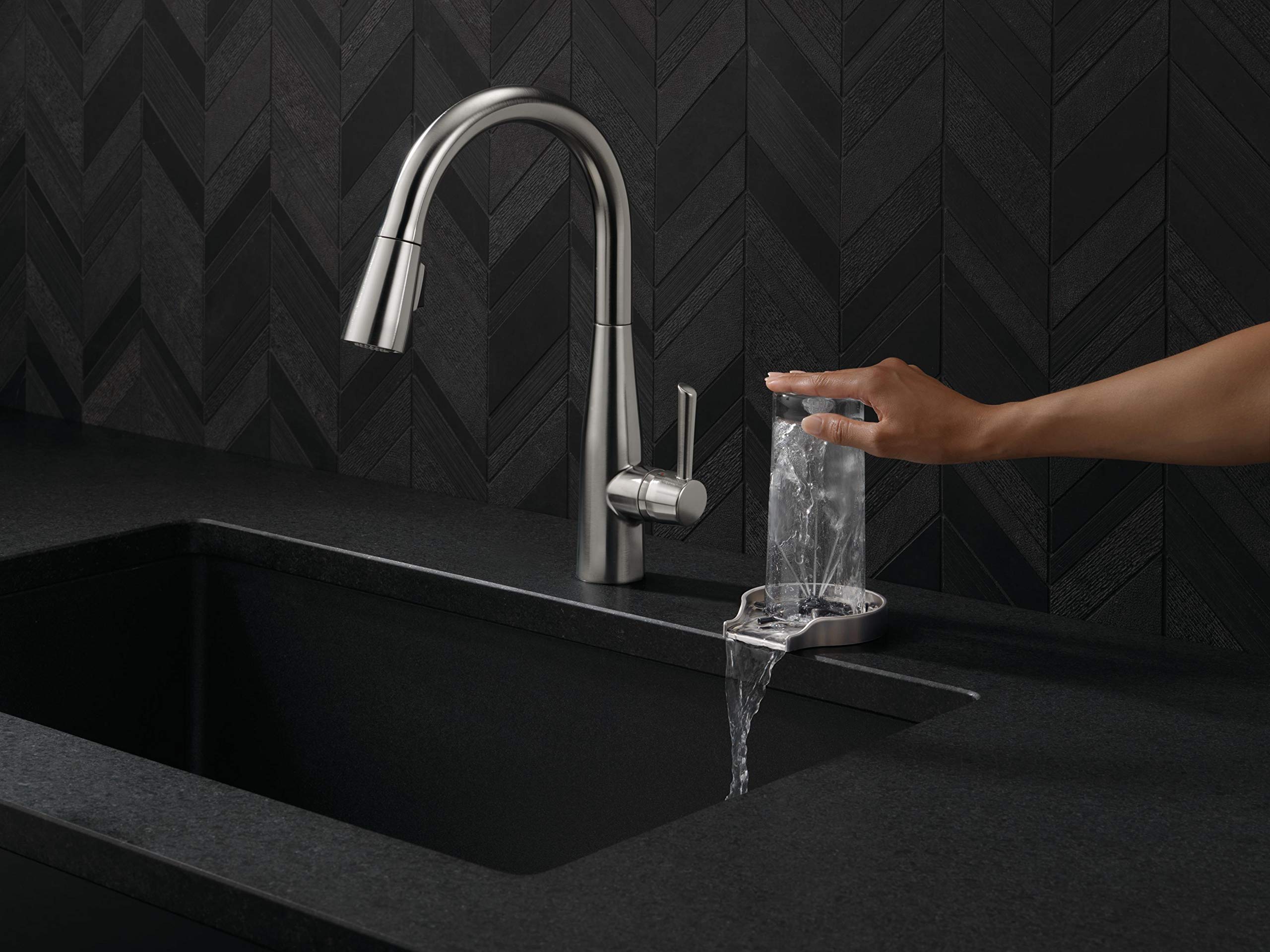DELTA GR150-SP Stainless Steel Glass Rinser with SpotShield Technology - Perfect for Restaurants, Bars, and Home Kitchens - Eliminates Water Spots on Glassware