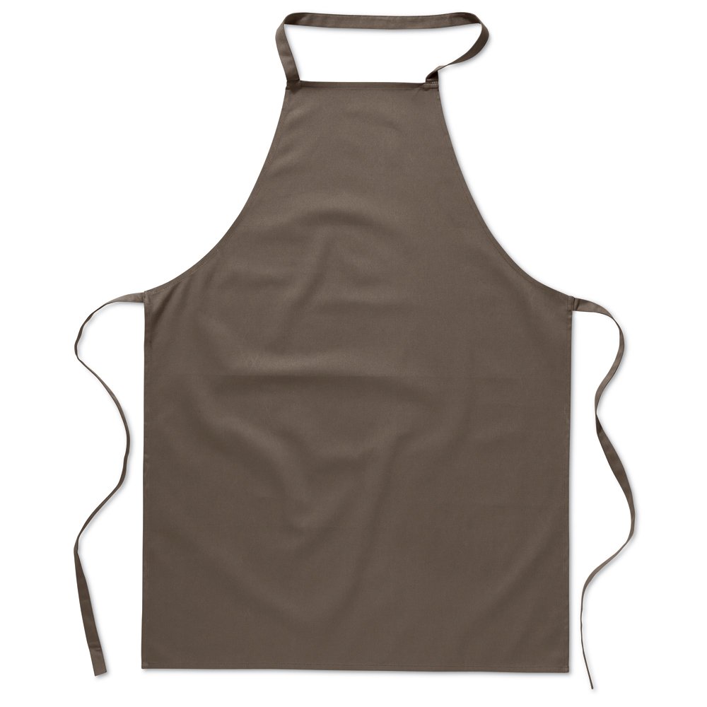 eBuyGB 100% Cotton Unisex Plain Chef's Kitchen Apron for Cooking, Catering & BBQ - Multiple Color Options (Brown) - Perfect for Home Chefs, Restaurants & Outdoor Grilling