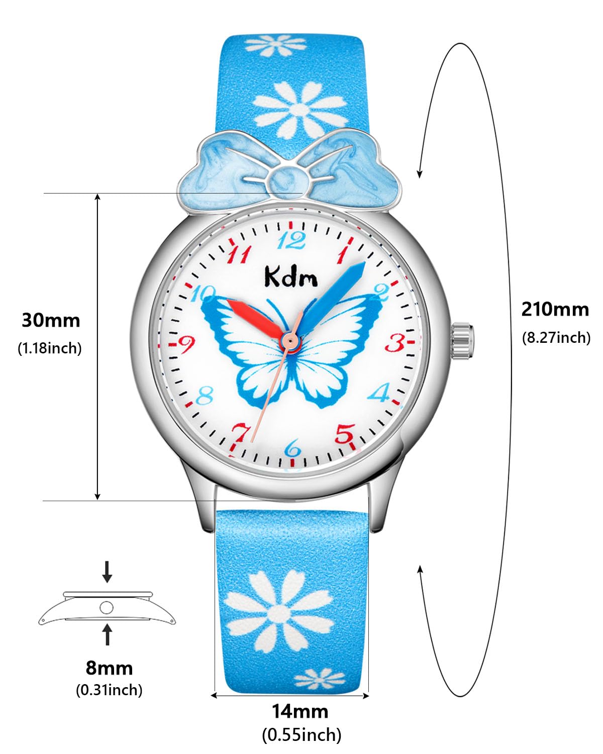 **CIVO Waterproof Kids Watches for Girls & Boys Ages 5-7 - Analog Quartz Learning Time Watch with Luminous Hands & Leather Strap - Perfect for School, Playtime & Outdoor Activities**