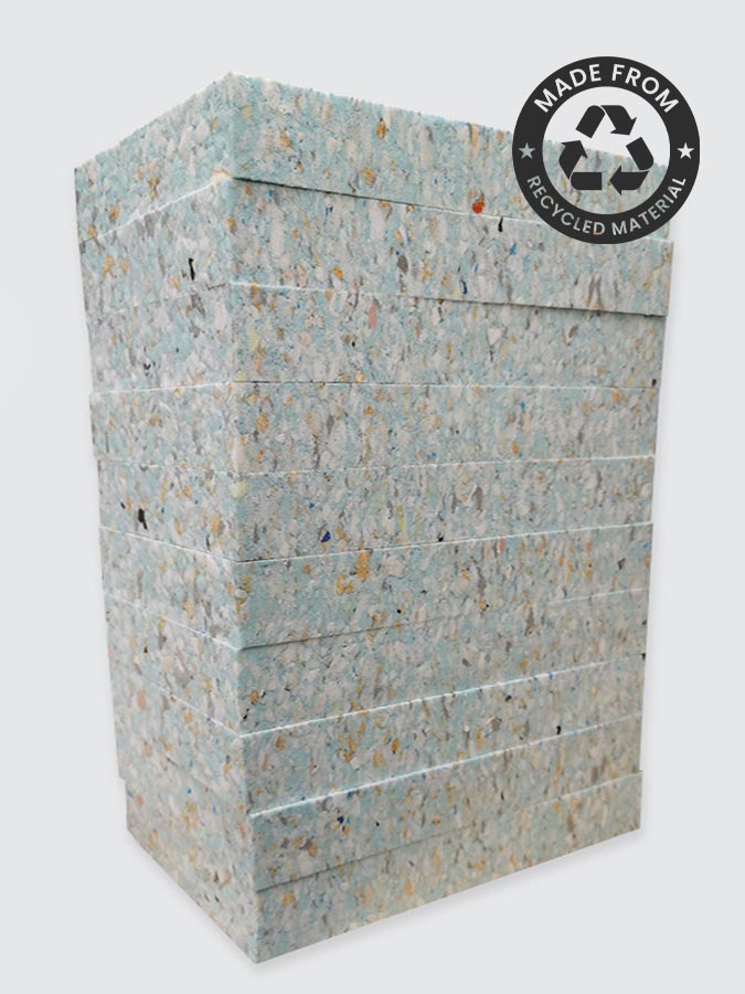 Eco-Friendly Recycled Chip Foam Yoga Blocks (10 Pack) - Non-Slip Support for Yoga, Pilates & Meditation - Perfect for Home Studio, Gym & Travel