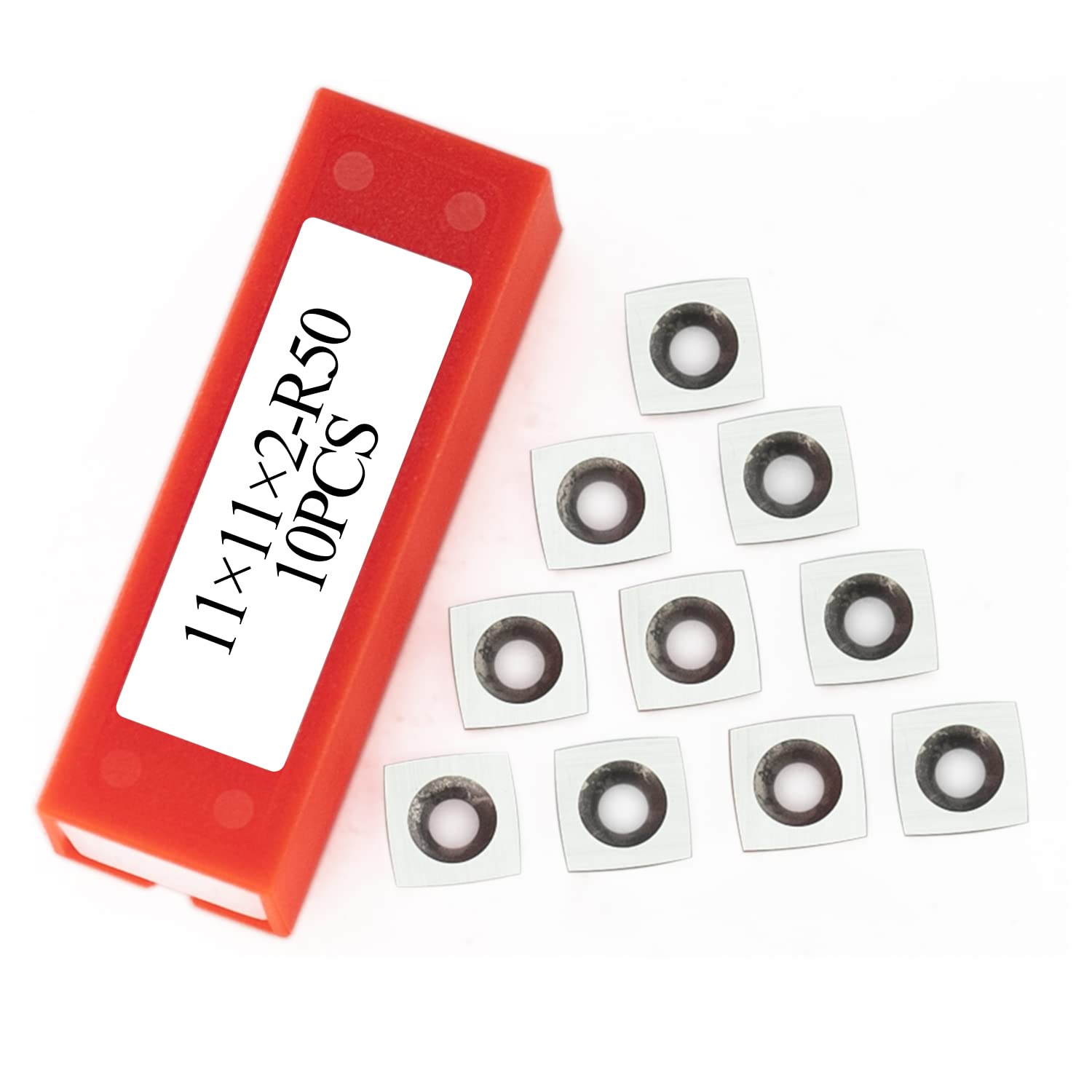 11mm Square Carbide Inserts for Woodworking - 10pcs Set with 2