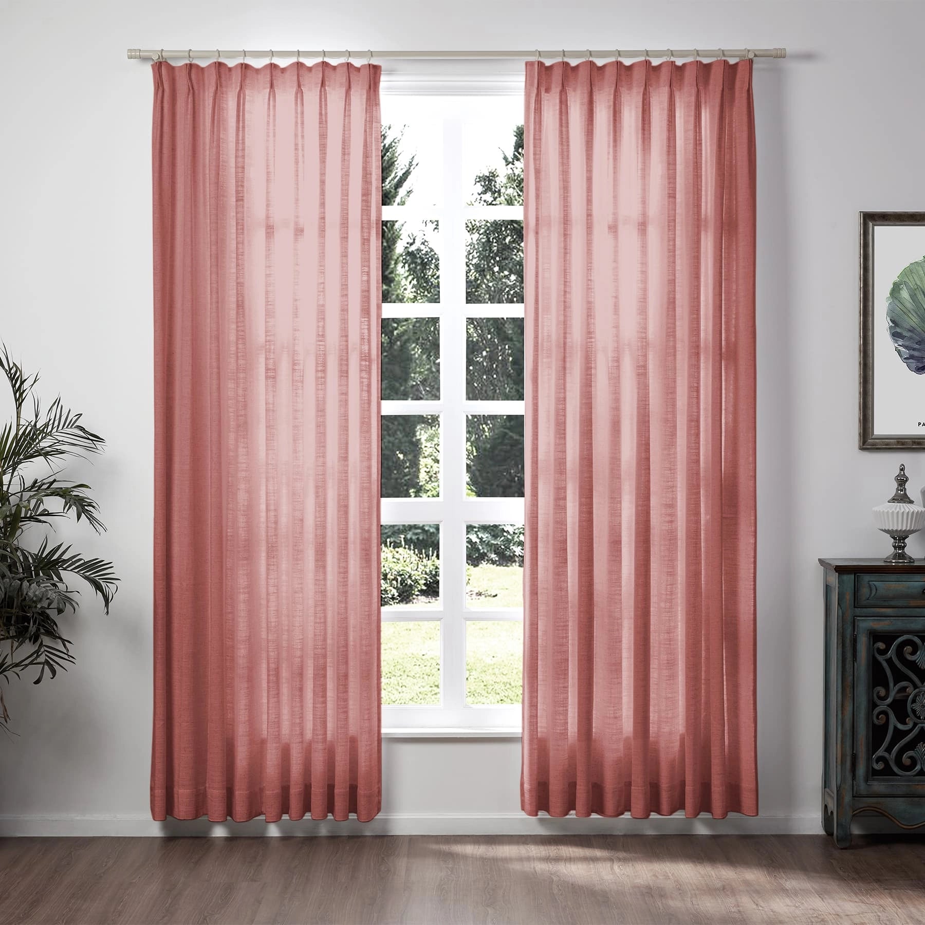 Liz Loft Extra Long Pleated Curtains - 84 Inch Length Blackout Drapes for Living Room & Bedroom | Thermal Insulated Window Treatments for Home Decor