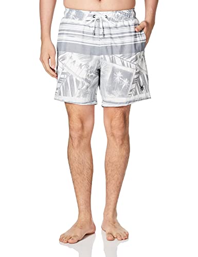 Grey Palm Stripe