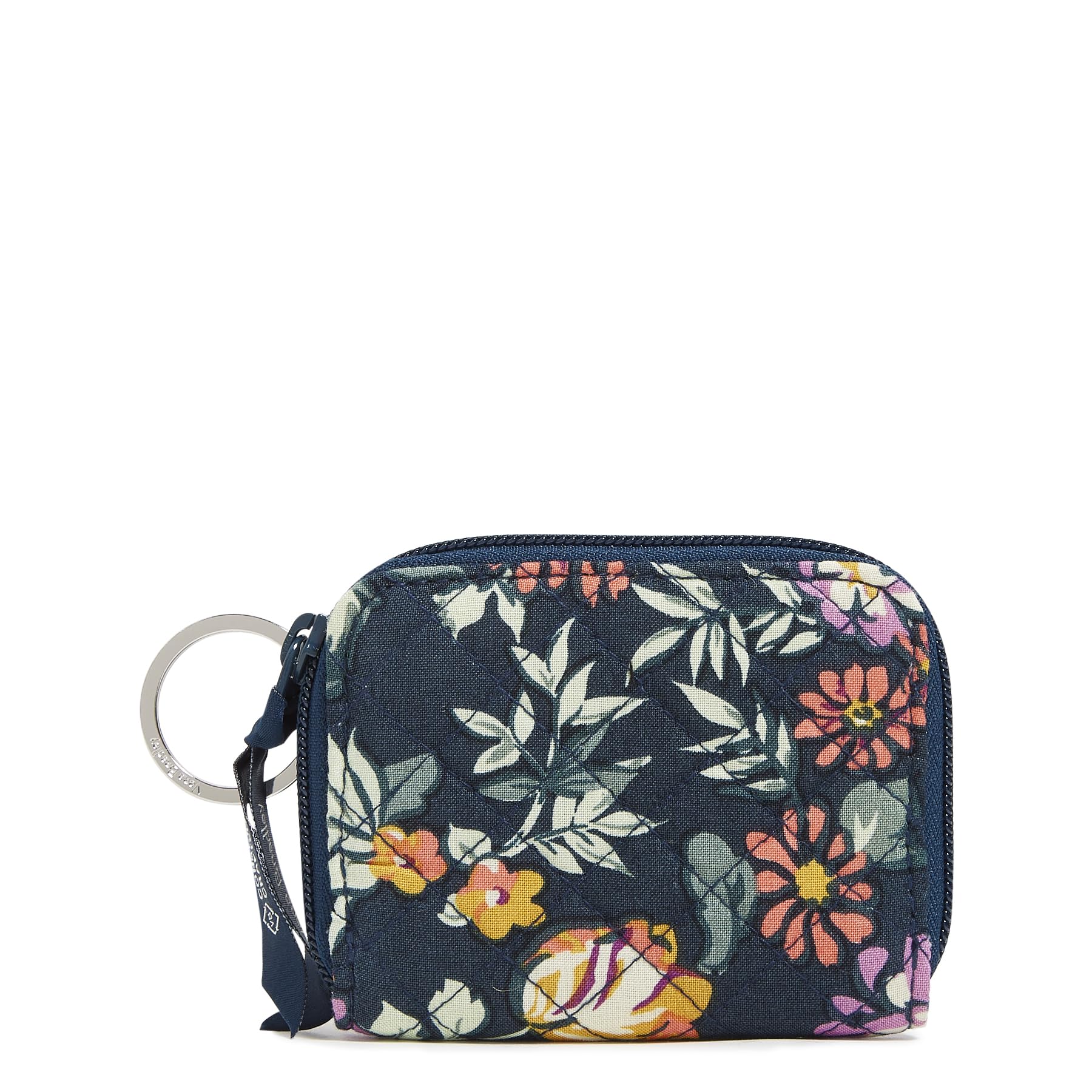 Vera Bradley RFID Blocking Women's Cotton Petite Zip-Around Wallet - Compact & Secure for Travel, Shopping & Everyday Use