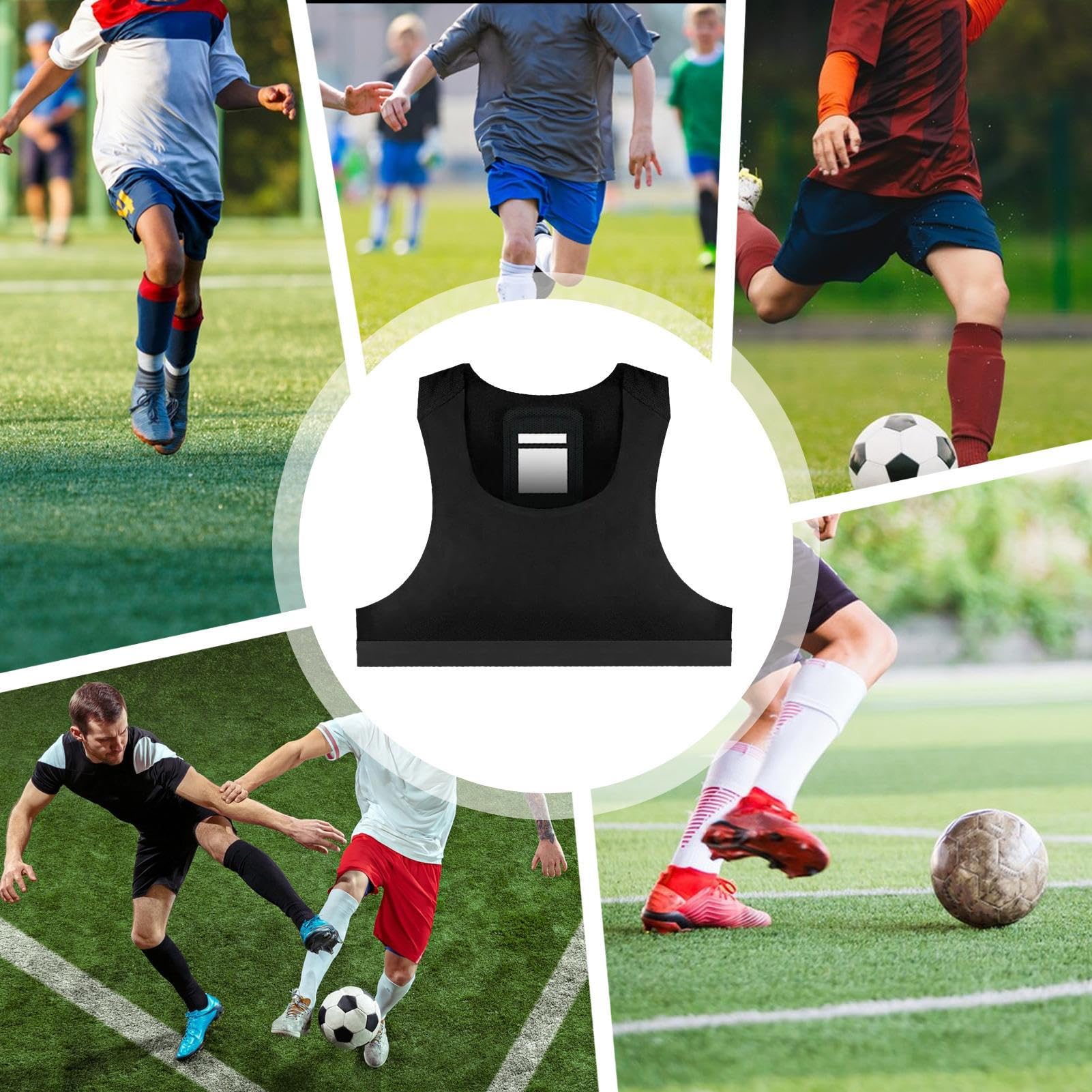GPS Soccer Vest with Tracker - Lightweight Training Jersey for Football Players - Perfect for Team Practices, Games & Fitness Tracking