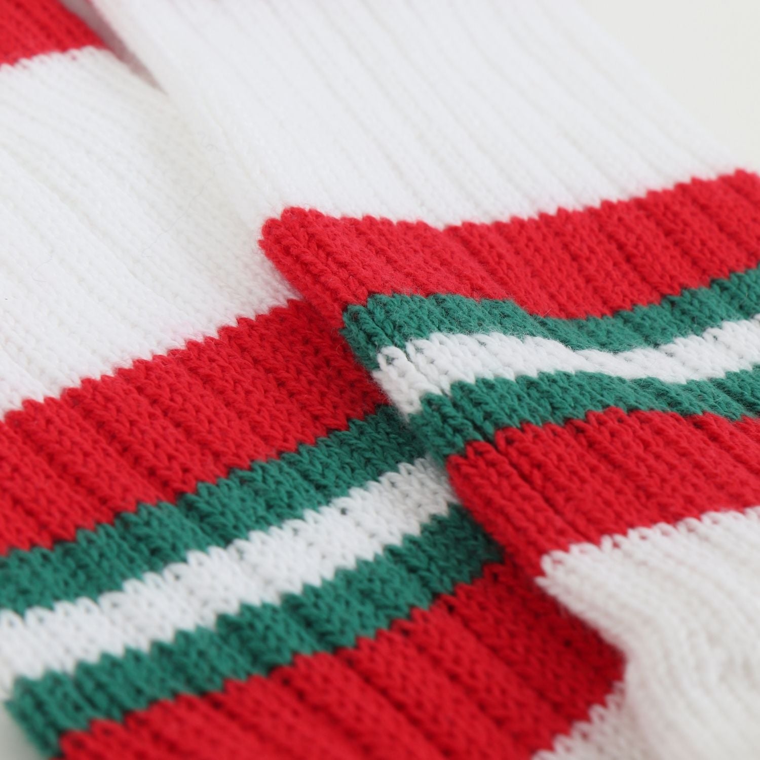 Red Striped Cotton Boot Socks for Women & Men - Warm Winter Crew Socks for Hiking, Snow Boots & Outdoor Activities