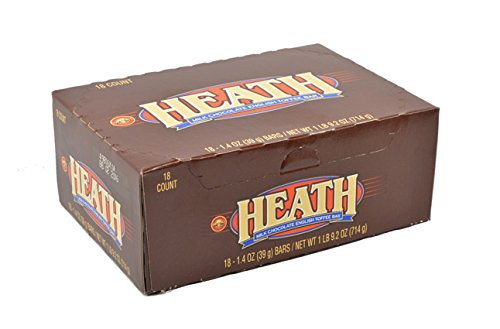 Heath Toffee Candy Bars - 18 Count Box | Crunchy English Toffee Covered in Milk Chocolate | Perfect for Snacking, Desserts & Gift Giving