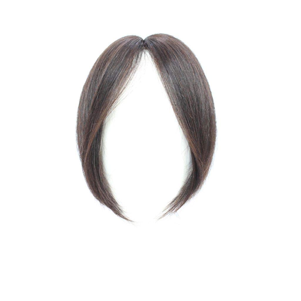 100% Remy Human Hair Silk Base Clip-In Hair Topper for Women - 14