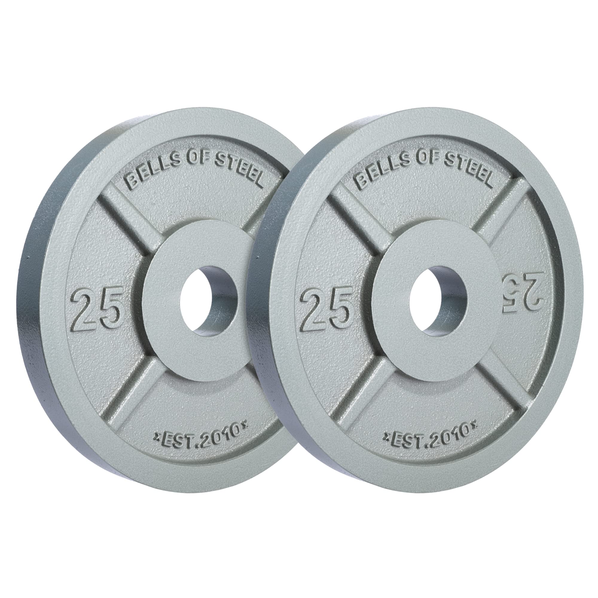 Bells of Steel Olympic Cast Iron Weight Plates - Premium Machined Barbell Weights for Home & Commercial Gym Use - Strength Training Equipment for Deadlifts, Squats, Bench Press - Perfect for CrossFit, Powerlifting & Functional Fitness Workouts