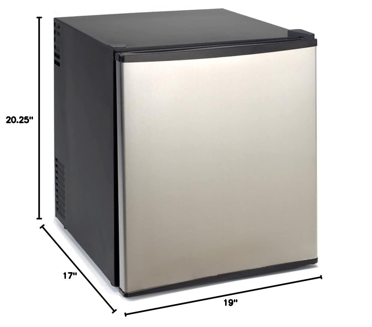 Avanti SAR1702N3S 1.7 cu ft Compact Refrigerator with Auto Defrost - Stainless Steel Mini Fridge for Dorm, Office, Bedroom or Kitchen - Energy Efficient Small Freezer for Beverages, Snacks and Food Storage