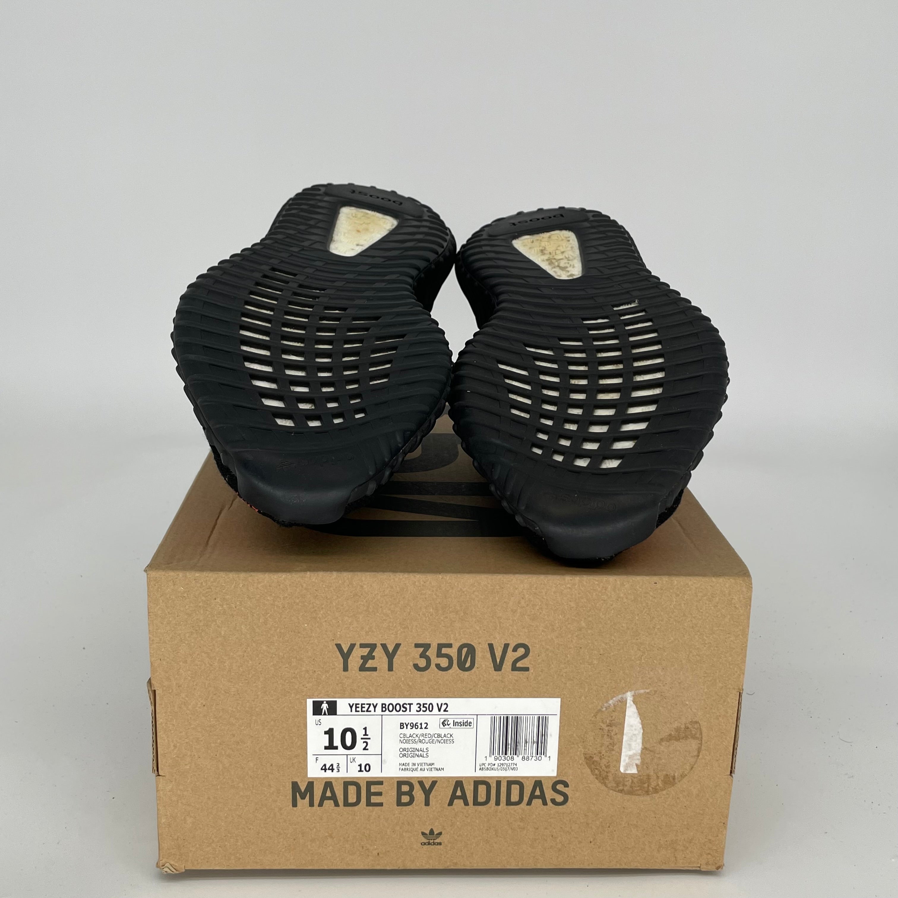 Adidas Yeezy Boost 350 V2 Core Black Red Men's Running Shoes Size 10.5 (BY9612) - Stylish & Comfortable Sneakers for Casual Wear, Gym & Street Fashion