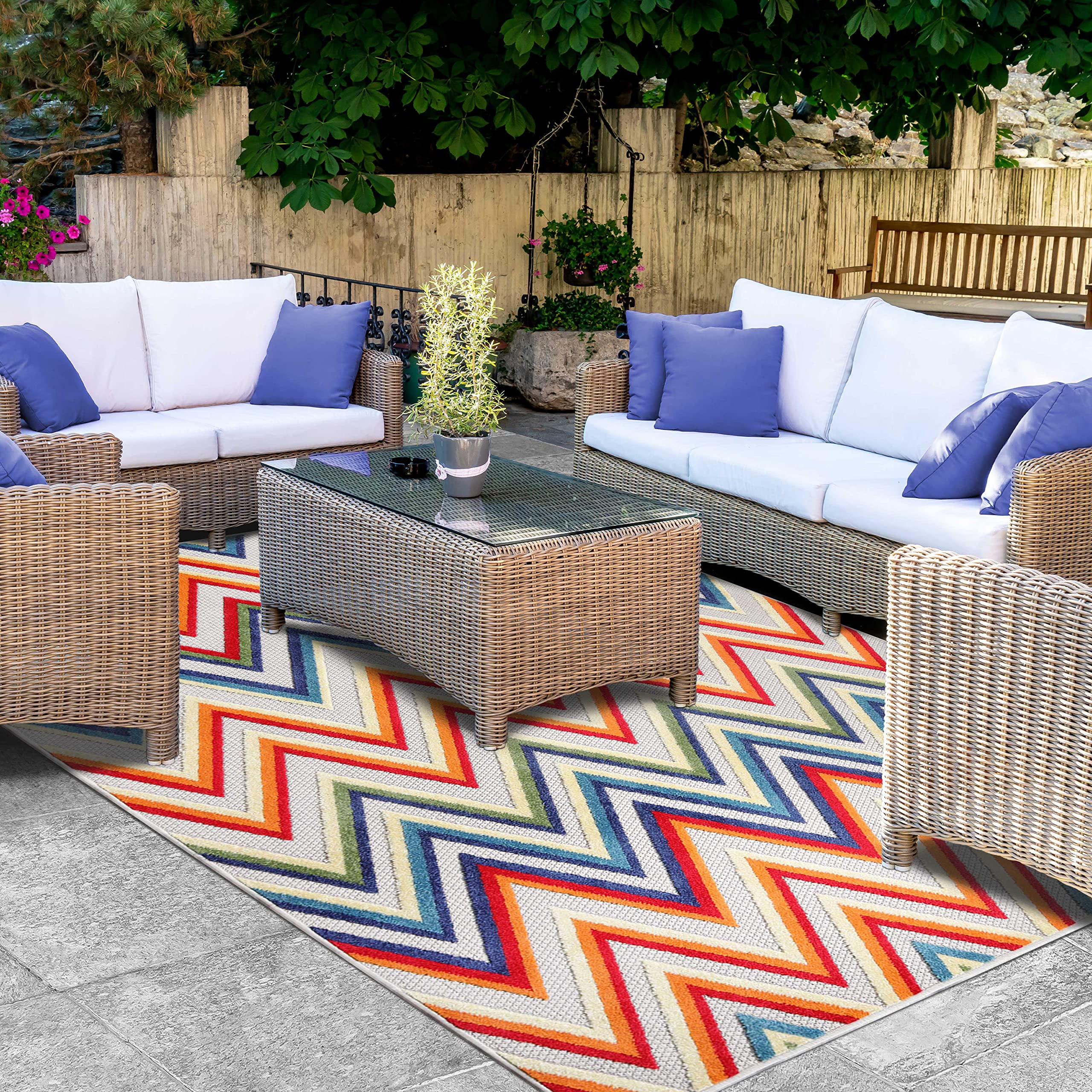 BNM Indoor Outdoor Area Rug - 7'10