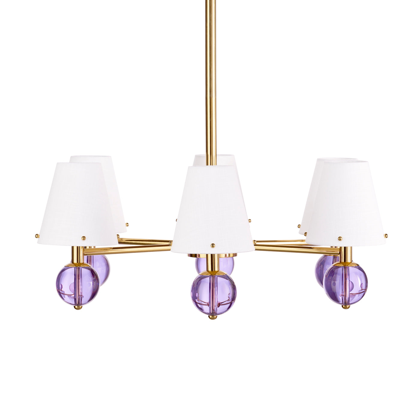 Belvedere Six Light Chandelier - Modern Crystal Ceiling Light Fixture for Dining Room, Living Room & Bedroom - Elegant Home Decor Lighting