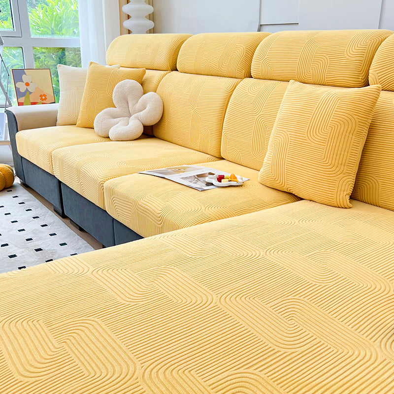 Serene Maze Stretch Sofa Cover - Anti-Scratch Pet Proof Couch Protector, Universal Fit for Couches & Sectionals - Perfect for Homes with Cats & Dogs