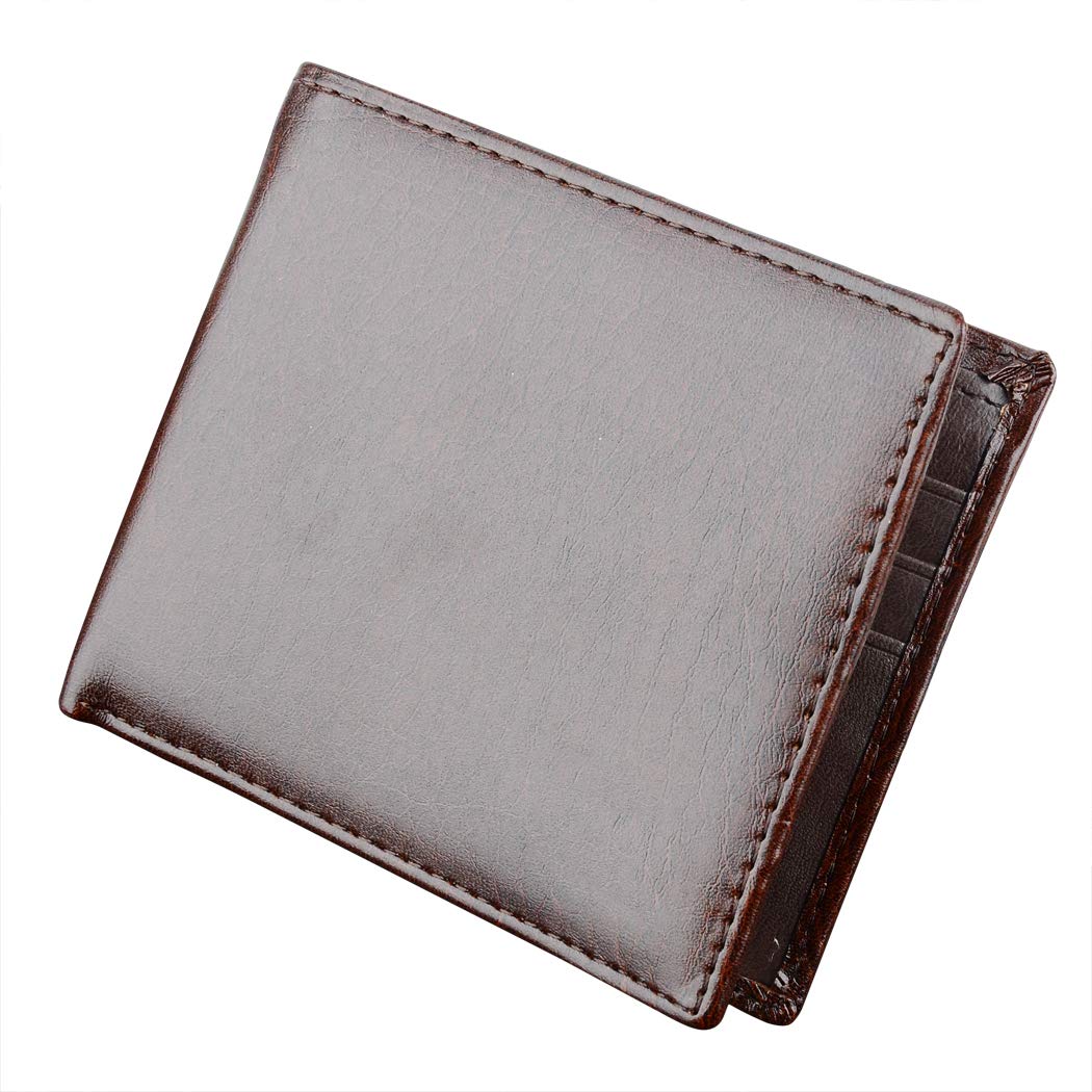 Genuine Synthetic Leather Wallet for Men - Slim RFID Blocking Credit Card Holder with ID Window & Money Pocket | Perfect for Everyday Use, Travel & Business