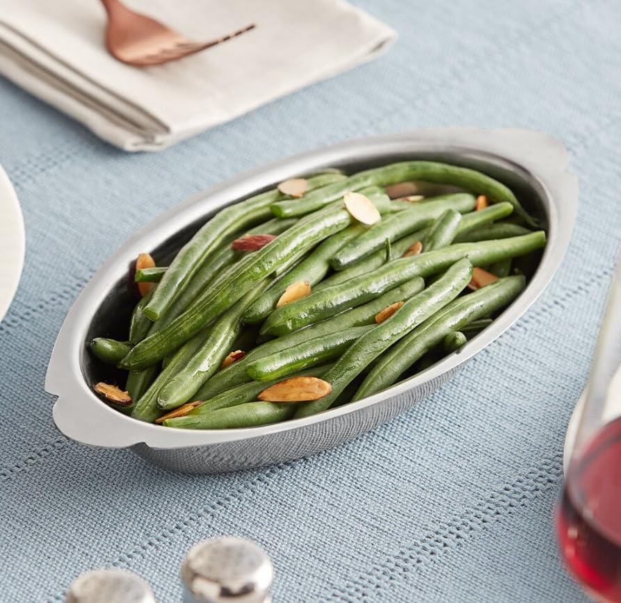 Soro Essentials - 2-Piece 15 oz Stainless Steel Oval Au Gratin Dish Set for Individual Servings - Perfect for Casseroles, Lasagna, Cobblers & More - Ideal for Dinner Parties, Holiday Meals & Family Gatherings