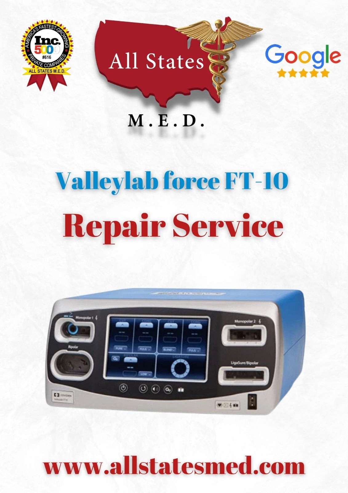 Valleylab Force F10 Electrosurgical Generator - Professional Repair & Evaluation Service for Surgical Equipment | Hospital, Clinic & Medical Facility Use