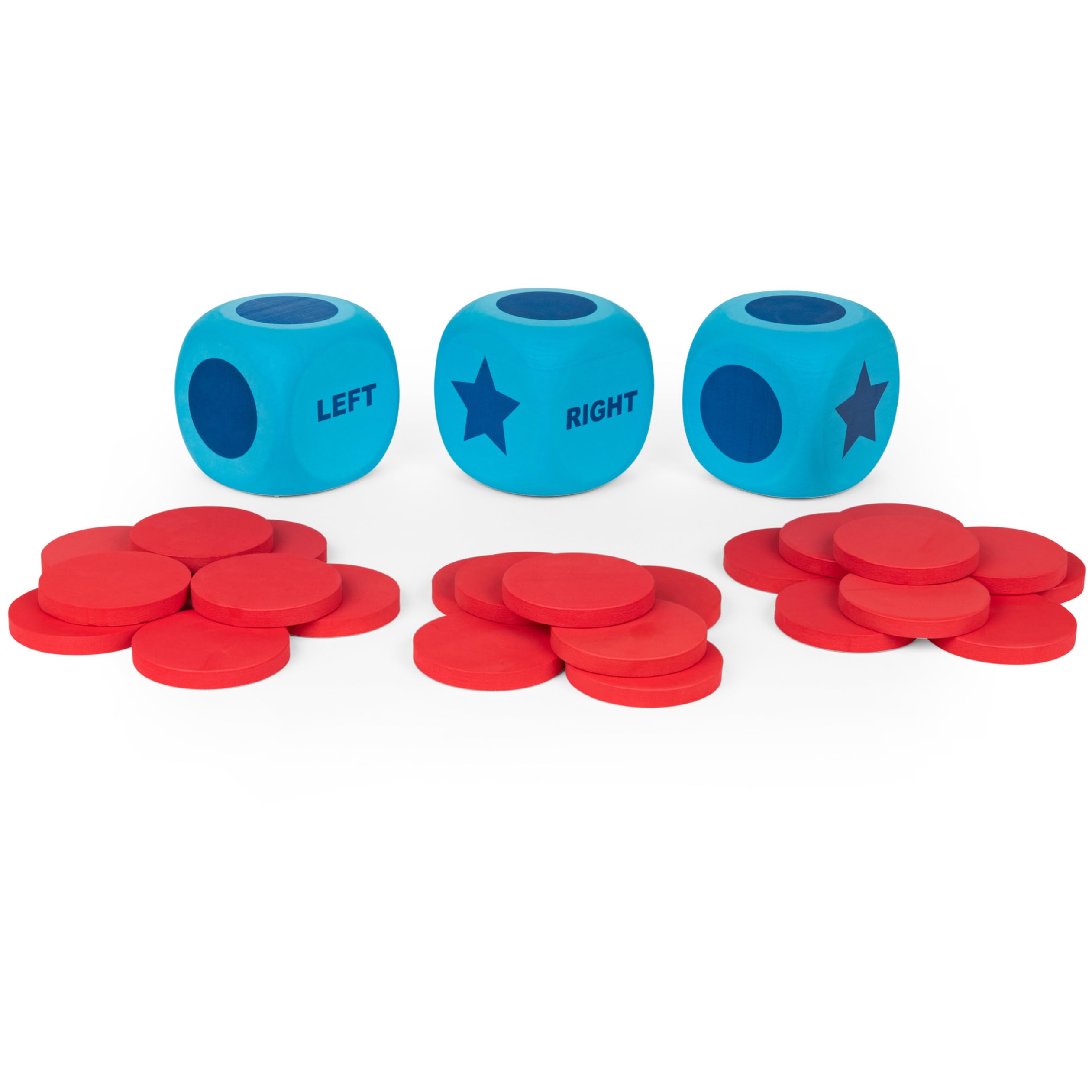 Spin Master Games Left Center Right Giant Edition - Oversized Family Board Game for Indoor & Outdoor Fun, 2-4 Players, Ages 6+ | Perfect for Birthday Parties, Family Game Nights & Backyard Gatherings