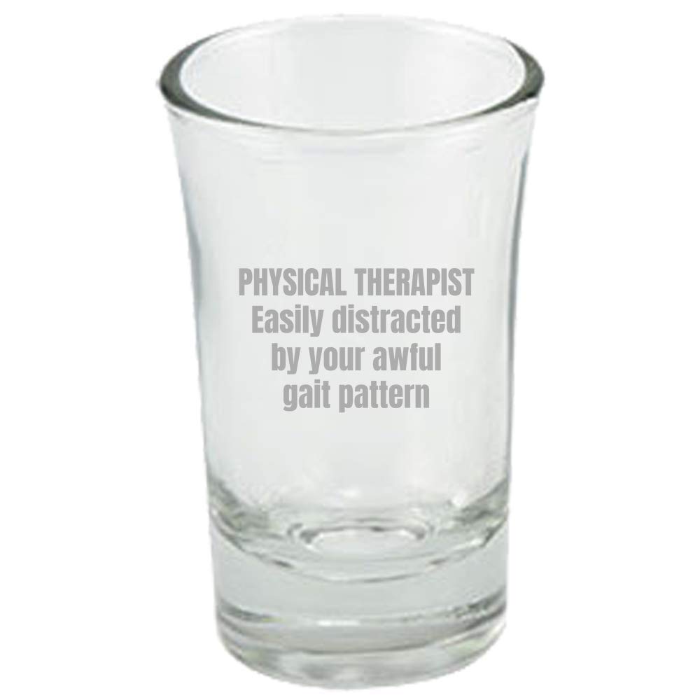 Funny Physical Therapist Shot Glass Gift - Humorous PT Gift for Physical Therapy Graduation, Appreciation or Retirement - Perfect for Clinics, Offices & Happy Hours