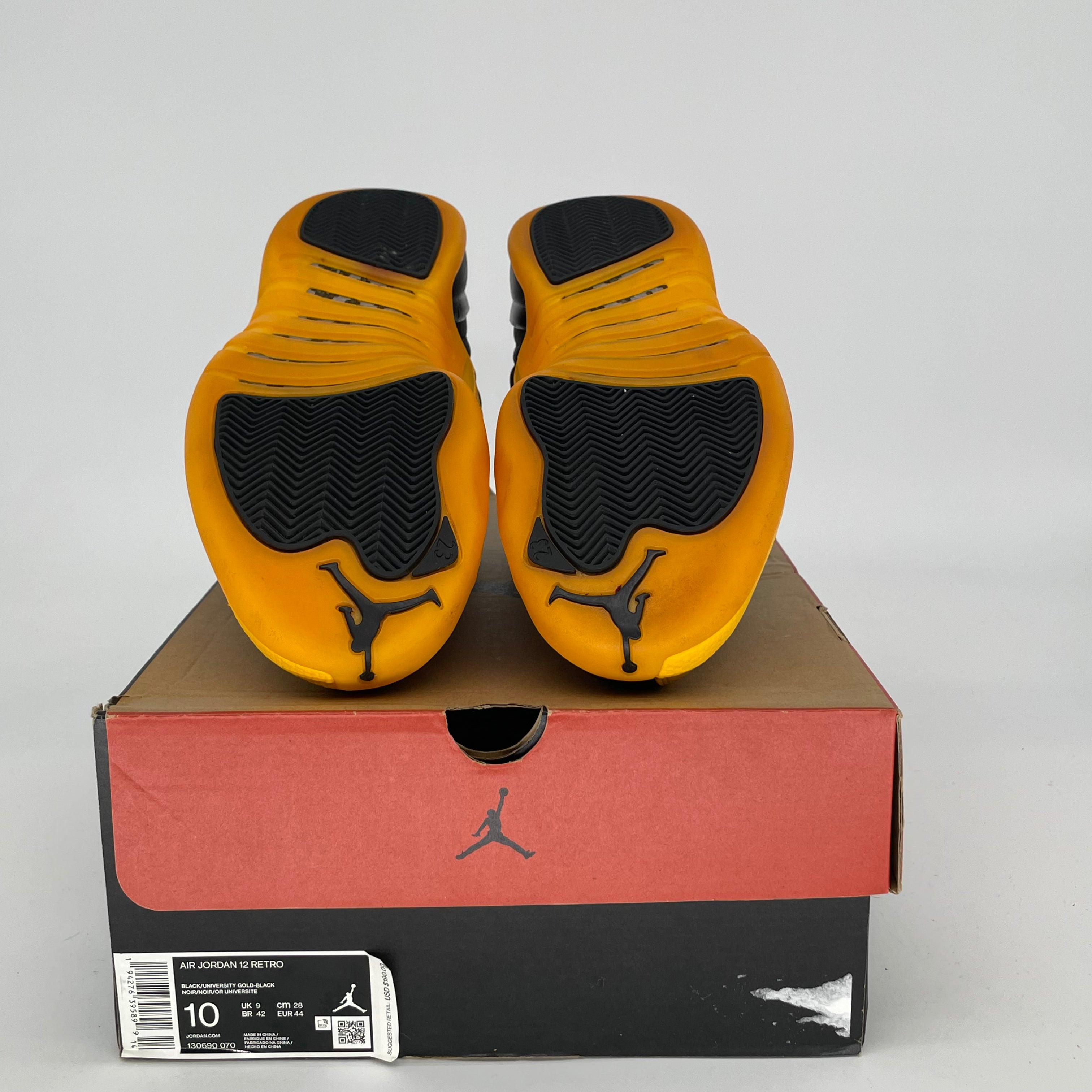 AIR JORDAN 12 UNIVERSITY GOLD Basketball Shoes Men's Size 10/11.5W (130690-070) - Perfect for Streetwear & Court Performance