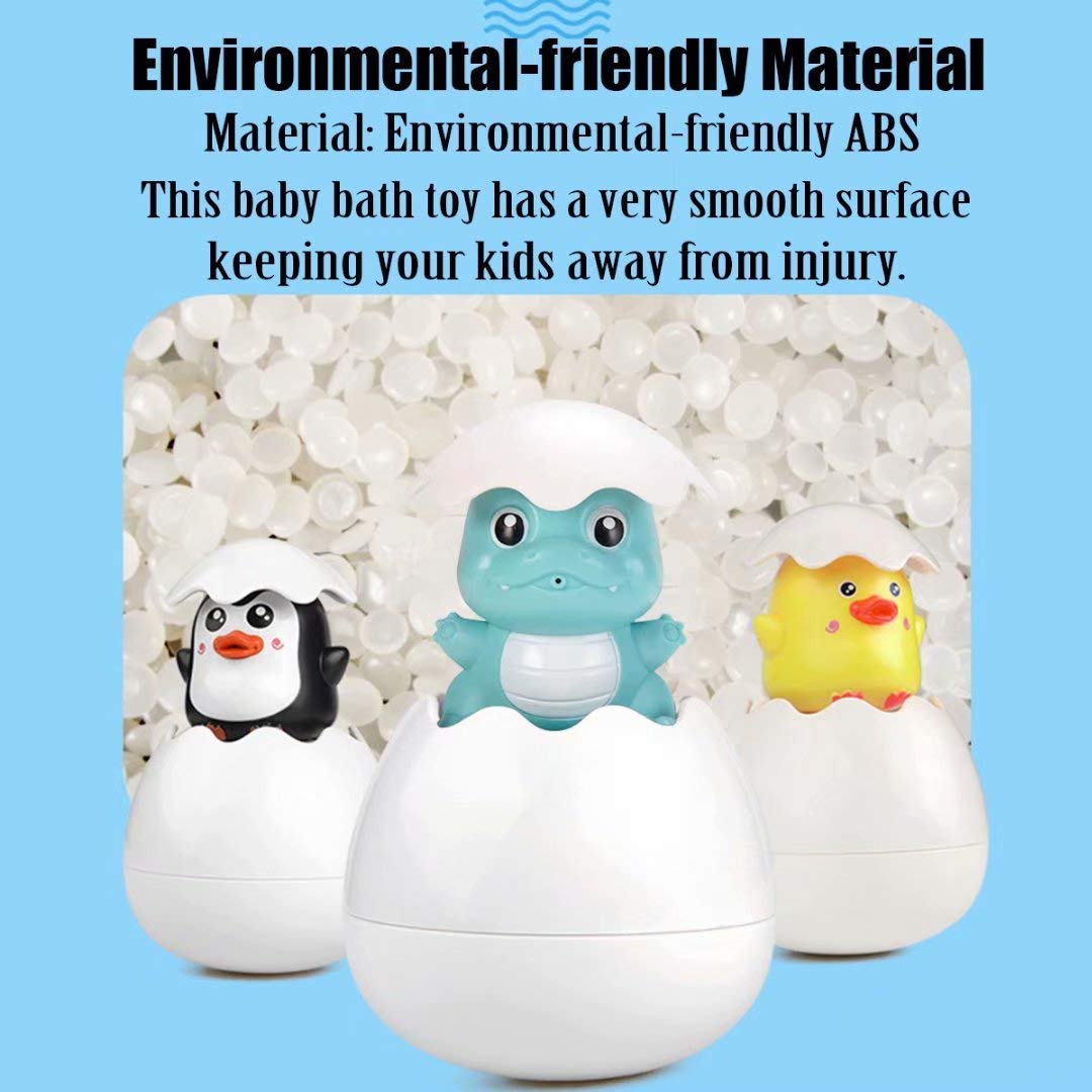 Dinosaur Baby Bath Toys - Fun Hatching Egg Bathtub & Pool Toys for Toddlers - Easter Gifts for Kids - Perfect for Bath Time, Pool Parties & Easter Egg Hunts