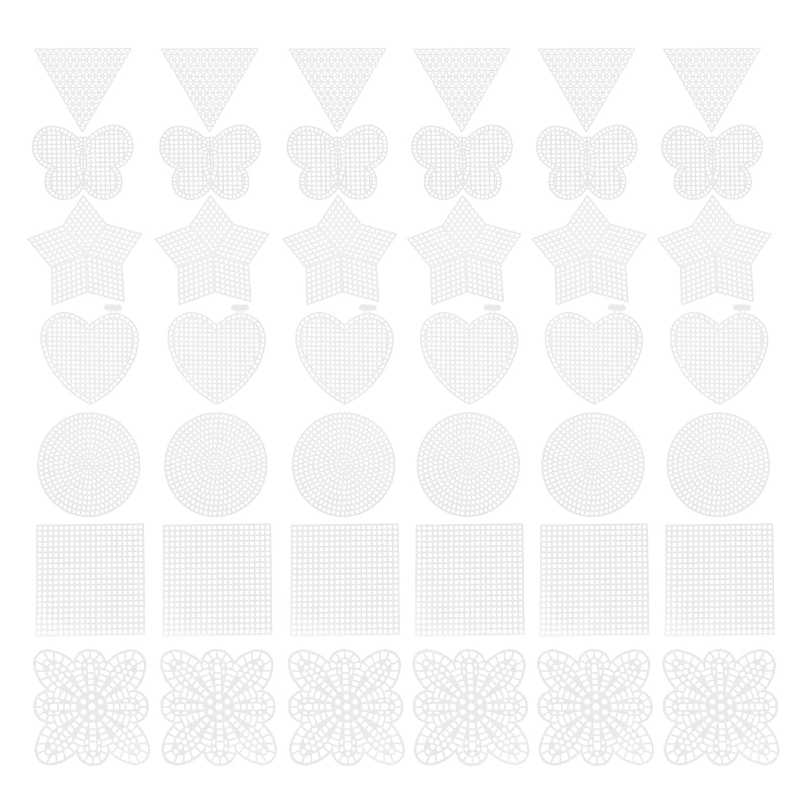 Milisten 70-Piece Mesh Plastic Canvas Kit - 7 Shapes Clear Embroidery Plastic Canvas for Knitting, Crochet & Craft Projects | DIY Needlework, Home Decor & Gift Making Supplies