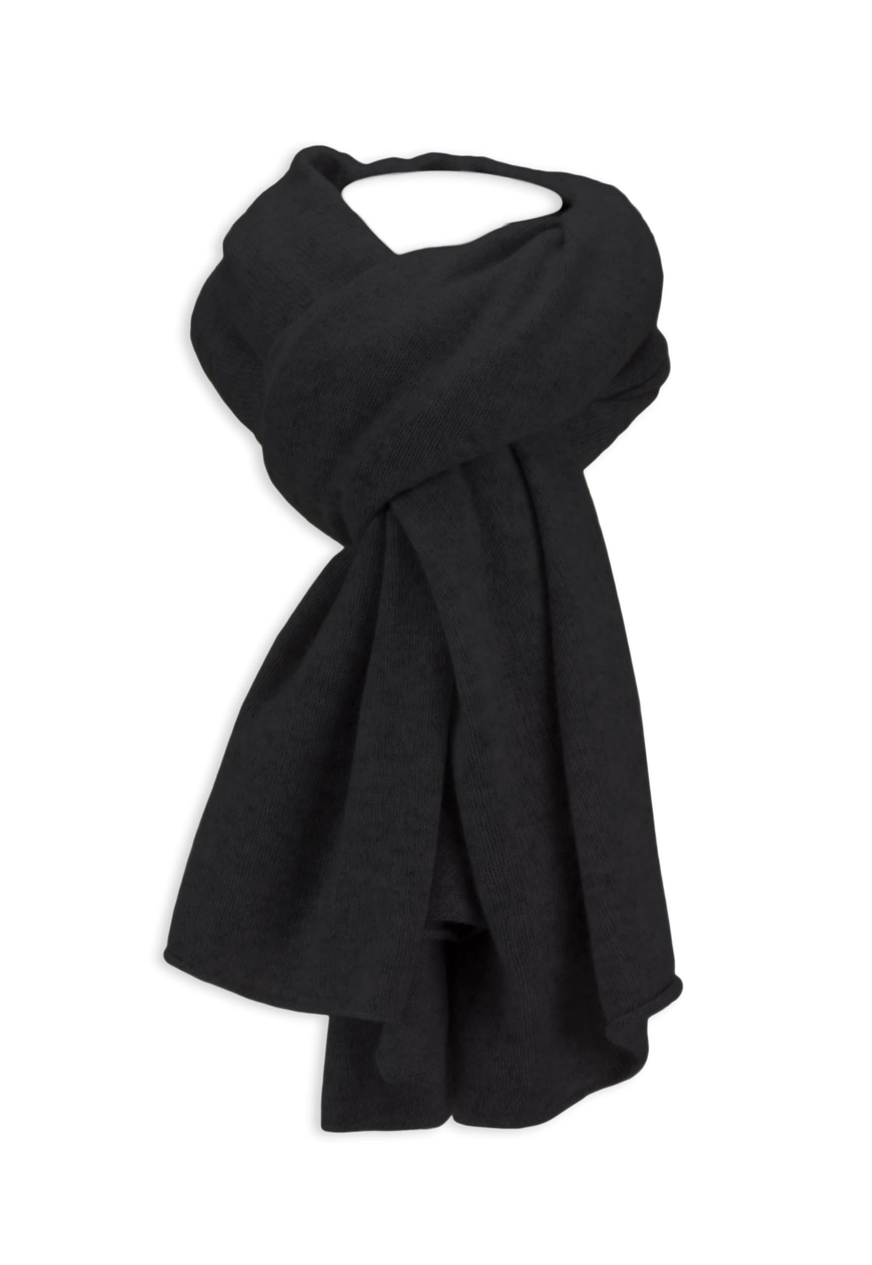 100% Pure Cashmere Travel Wrap & Shawl - Lightweight Scarf for Women, Black - Includes Storage Bag & Gift Box - Perfect for Airplane, Office & Winter Outfits