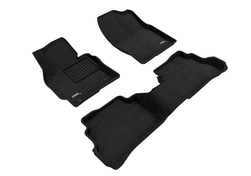 3D Maxpider All-Weather Floor Mats for 2013-2016 Mazda CX-5 - Premium Black Custom Fit Car Mats for 1st & 2nd Row - Perfect for Daily Commuting, Road Trips and Family Protection