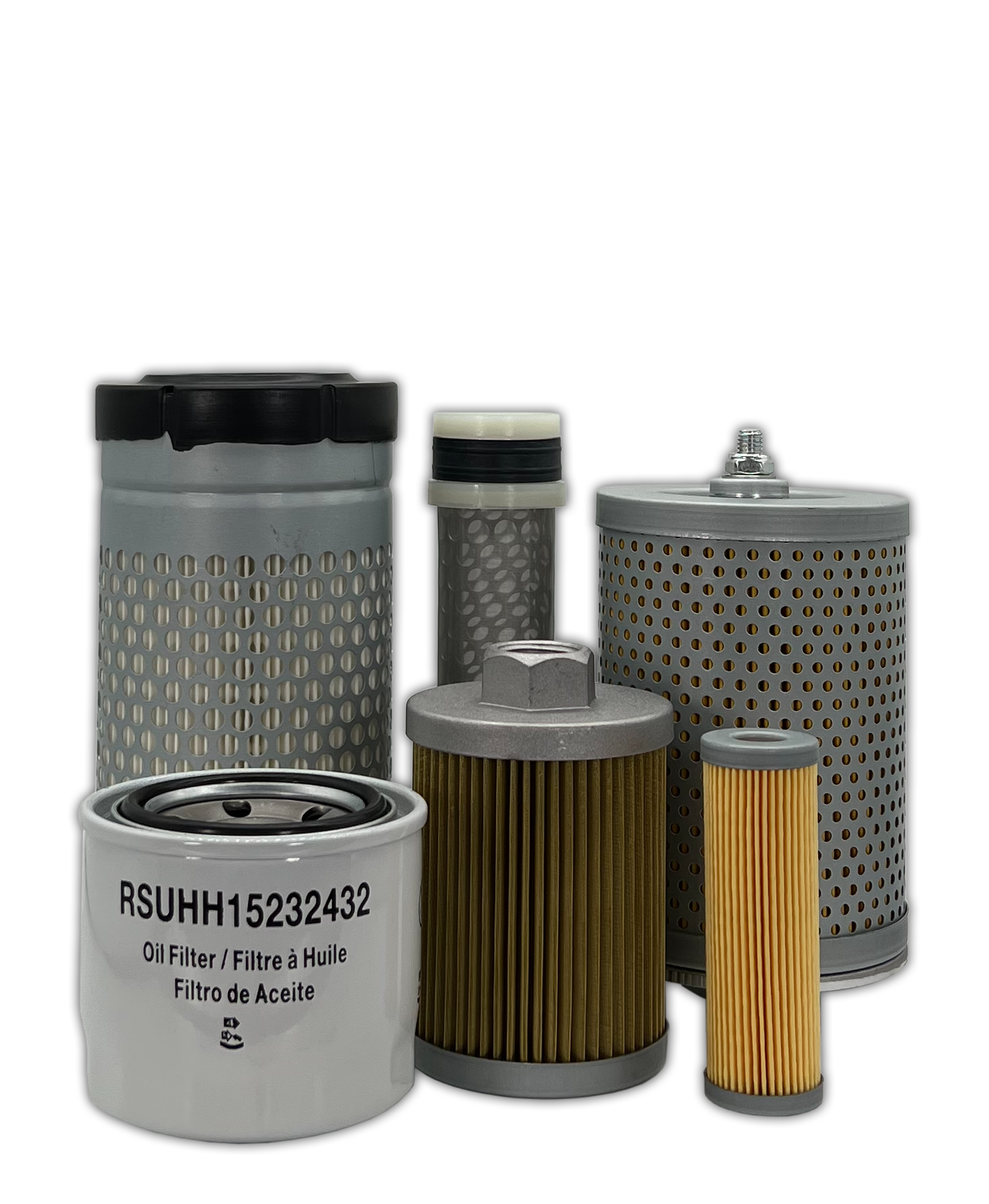 HERO® Maintenance Filter Kit for Kubota K008 Excavator - Air, Oil & Fuel Filters Replacement Parts - Perfect for Construction & Excavation Projects