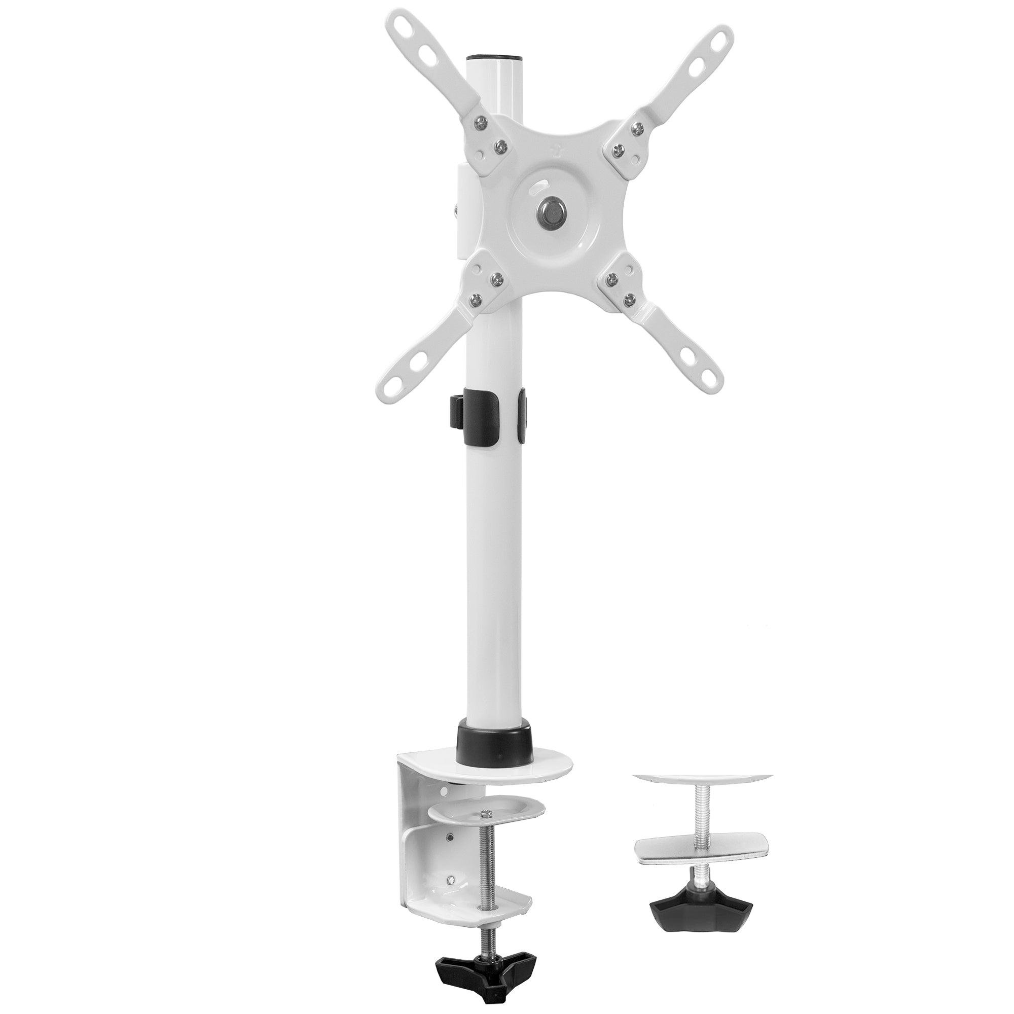 Single Monitor Desk Mount for 17 to 42 Inch Screens - Adjustable VESA Stand for Home Office, Gaming & Workspace Setup