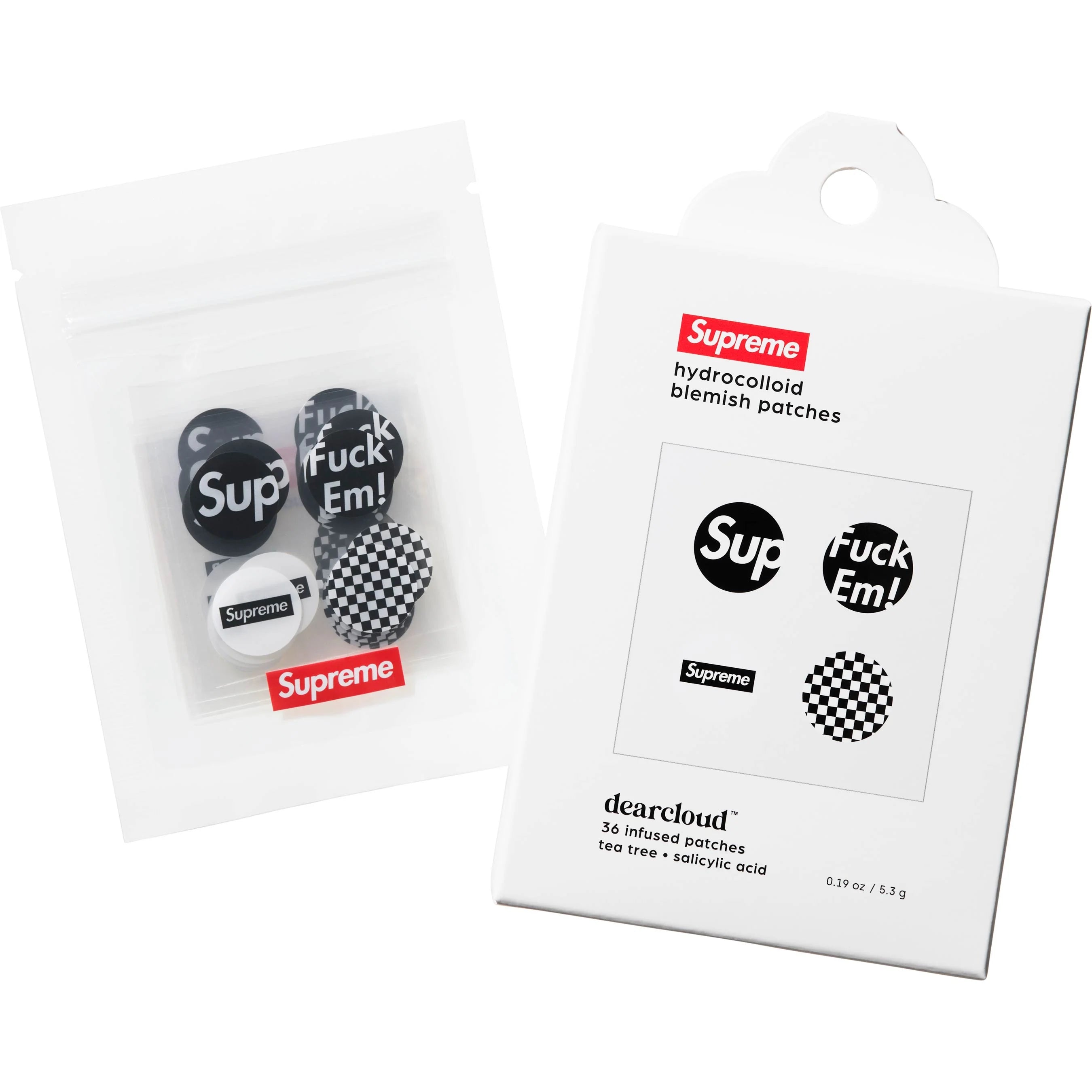 SUPREME 24FW DEARCLOUD™ Acne Blemish Patches - 36 Pack Oil Control Pimple Patches for Face, Dark Spot Treatment - Perfect for Overnight Use & Daily Skincare Routine
