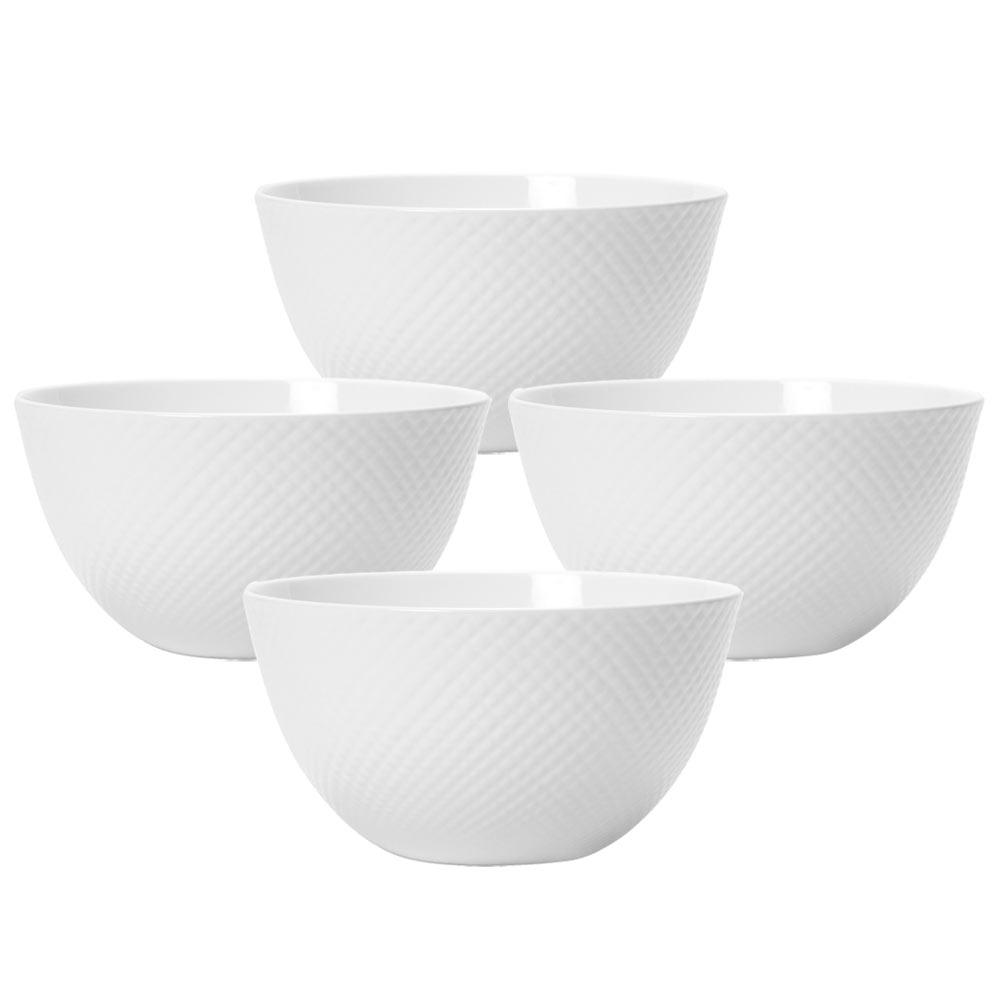 Stanton 4-Piece Soup & Cereal Bowl Set - Durable Porcelain Bowls for Soup, Cereal, Salad & Dessert | Perfect for Family Meals, Entertaining & Daily Use