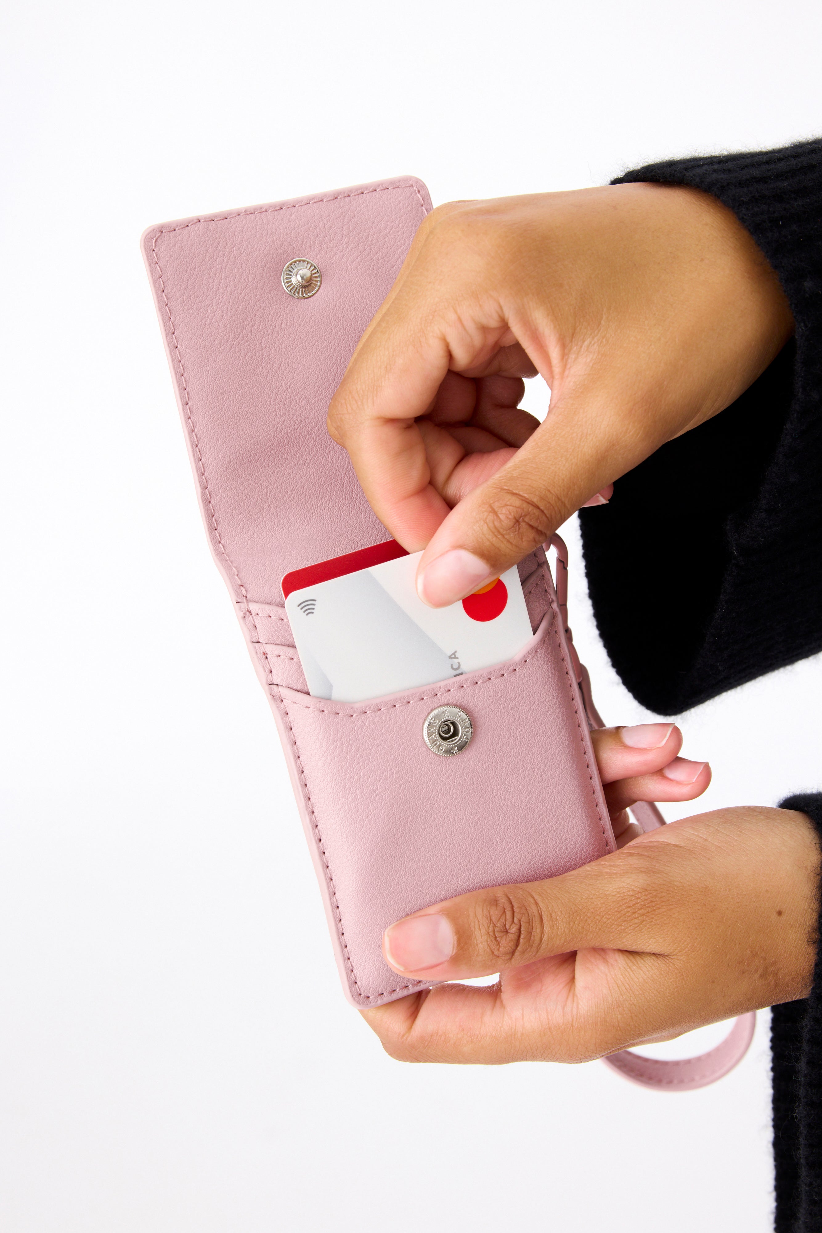 Atlas Pink ID Wristlet - Slim RFID Blocking Wallet for Women - Perfect for Travel, Work & Everyday Use