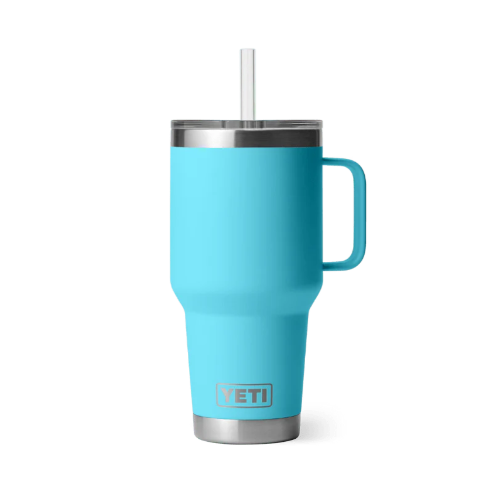 **35 oz Rambler Insulated Stainless Steel Mug with Straw Lid - Perfect for Coffee, Tea & Cold Drinks at Home, Office or Travel**