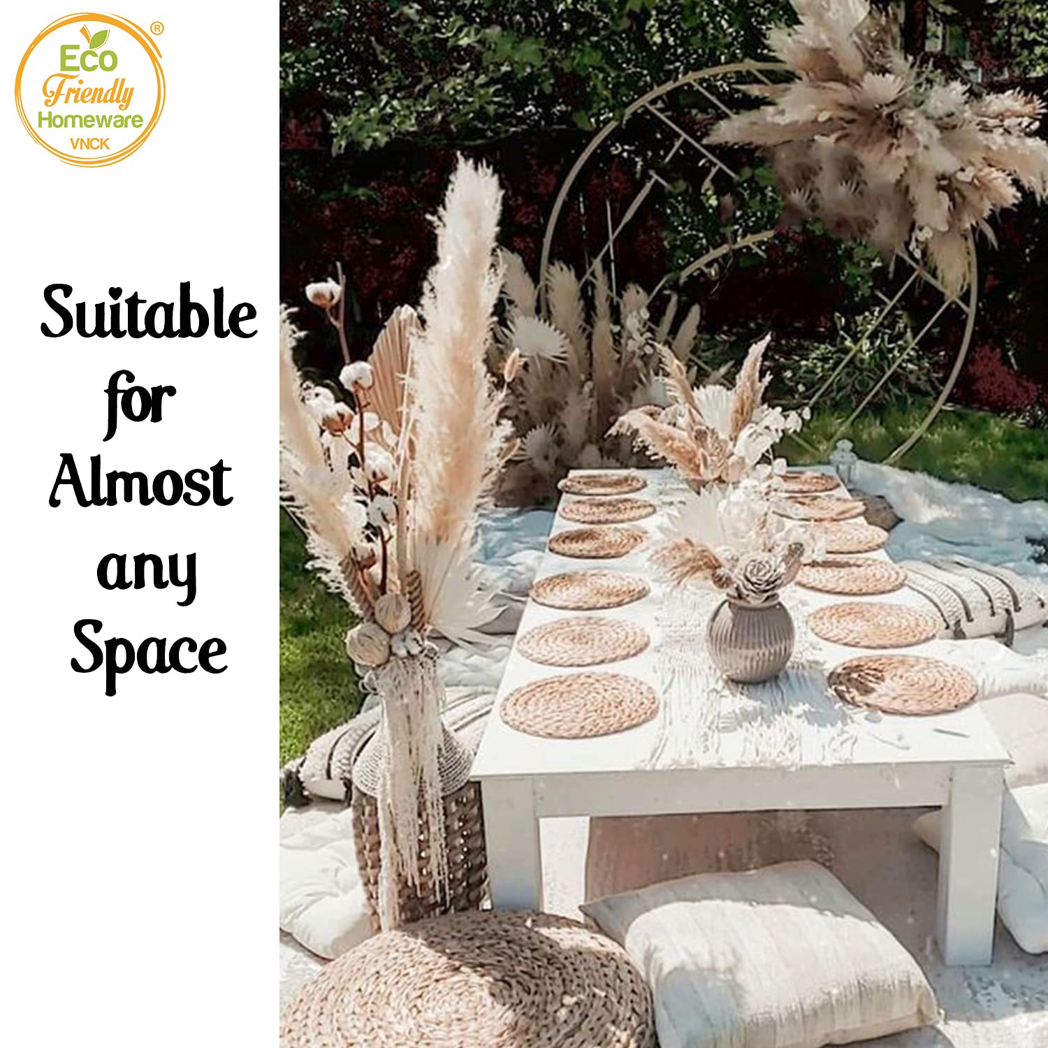 Round Woven Placemats Set of 8 - 13.4