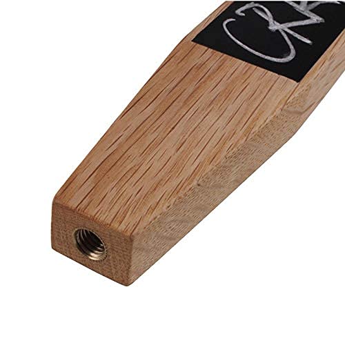 Chalkboard Oak Beer Tap Handle with Chalk Marker - Customizable Draft Beer Handle for Home Bars, Pubs & Breweries - Perfect for Craft Beer Enthusiasts & DIY Home Brewing