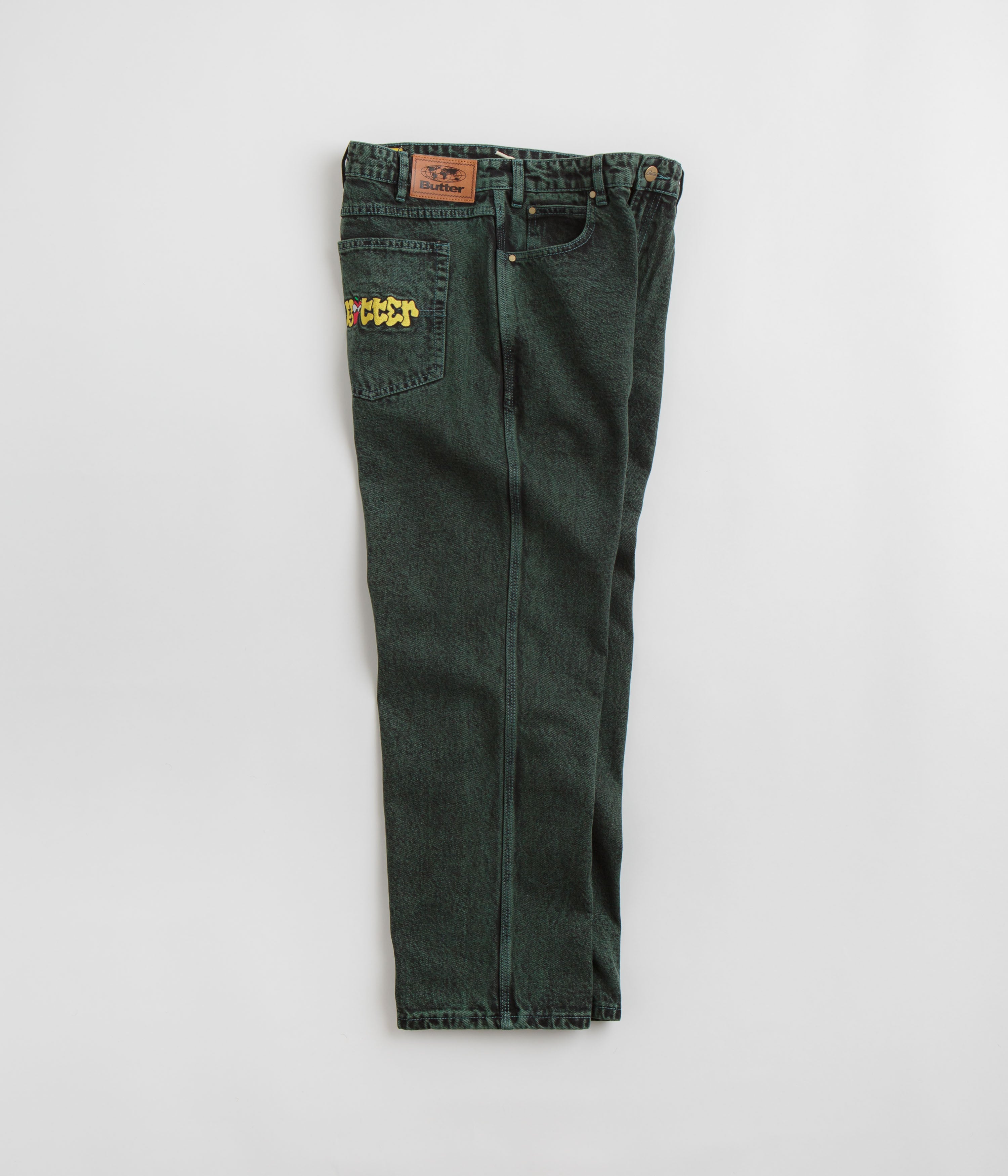 Butter Goods Big Apple Jeans - Acid Wash Denim Pants for Men | Vintage High Waisted Slim Fit Jeans | Perfect for Streetwear and Urban Fashion