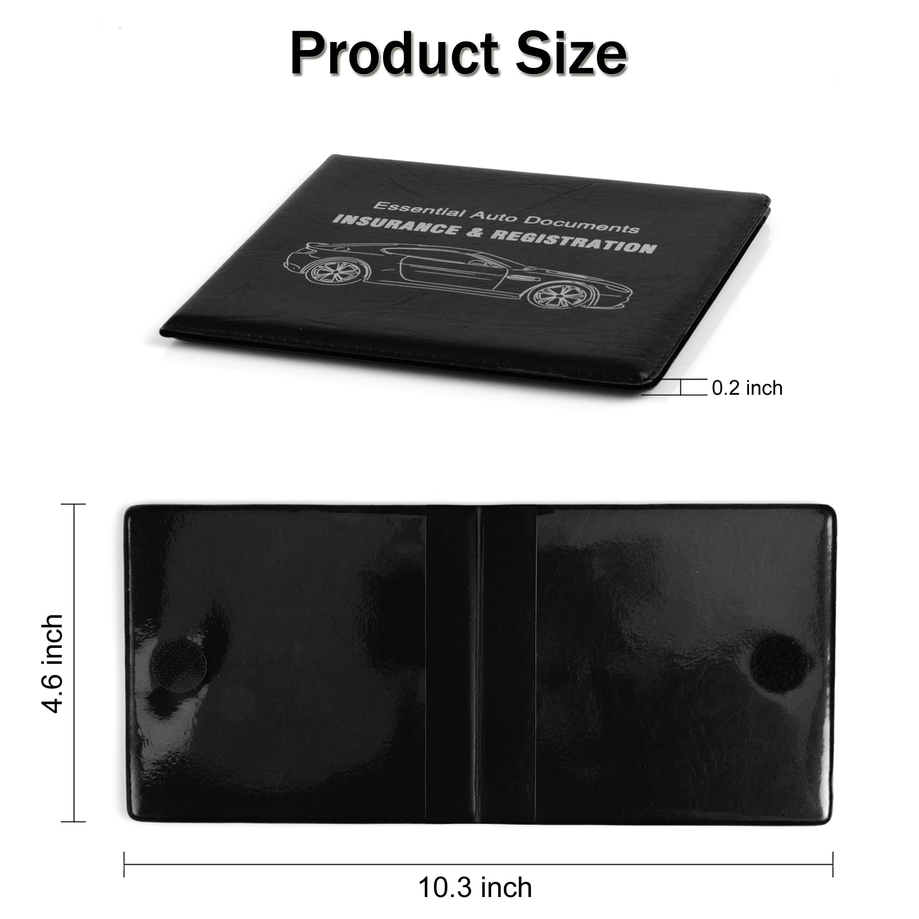 UYYE 2 Pack Car Registration & Insurance Card Holder - Vehicle Glove Box Organizer, Interior Accessories for Documents, Cards, License - Perfect for Road Trips & Daily Commutes