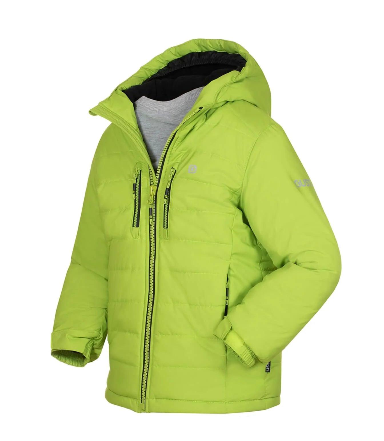 Gusti Evan Snowsuit for Kids - Waterproof Winter Jacket & Pants Set, Green - Perfect for Snow Play, Skiing & Outdoor Adventures
