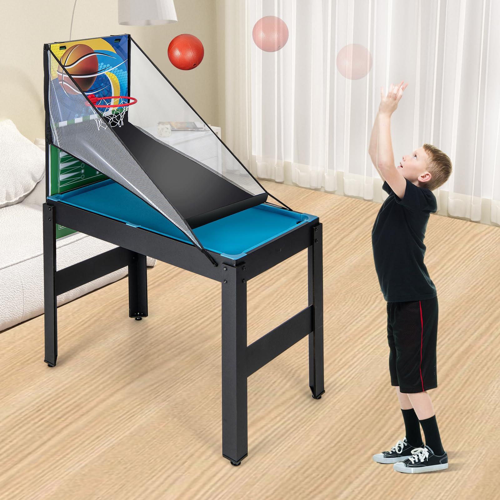 Giantex 14-in-1 Multi Game Table Set - Foosball, Air Hockey, Basketball, Ping Pong, Pool Table, Chess, Bowling, Checkers & Shuffleboard - Combo Game Table for Adults & Kids - Perfect for Game Rooms, Basements, Family Gatherings & Indoor Entertainment