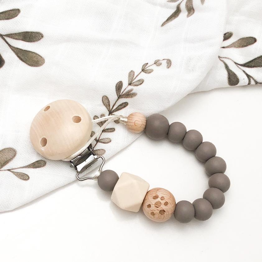 Elements Range Dummy Holders - Secure Baby Pacifier Clips for Strollers, Car Seats & Diaper Bags | Soft Silicone Teething Toys for Infants & Toddlers | Perfect for On-the-Go Parenting & Travel Essentials