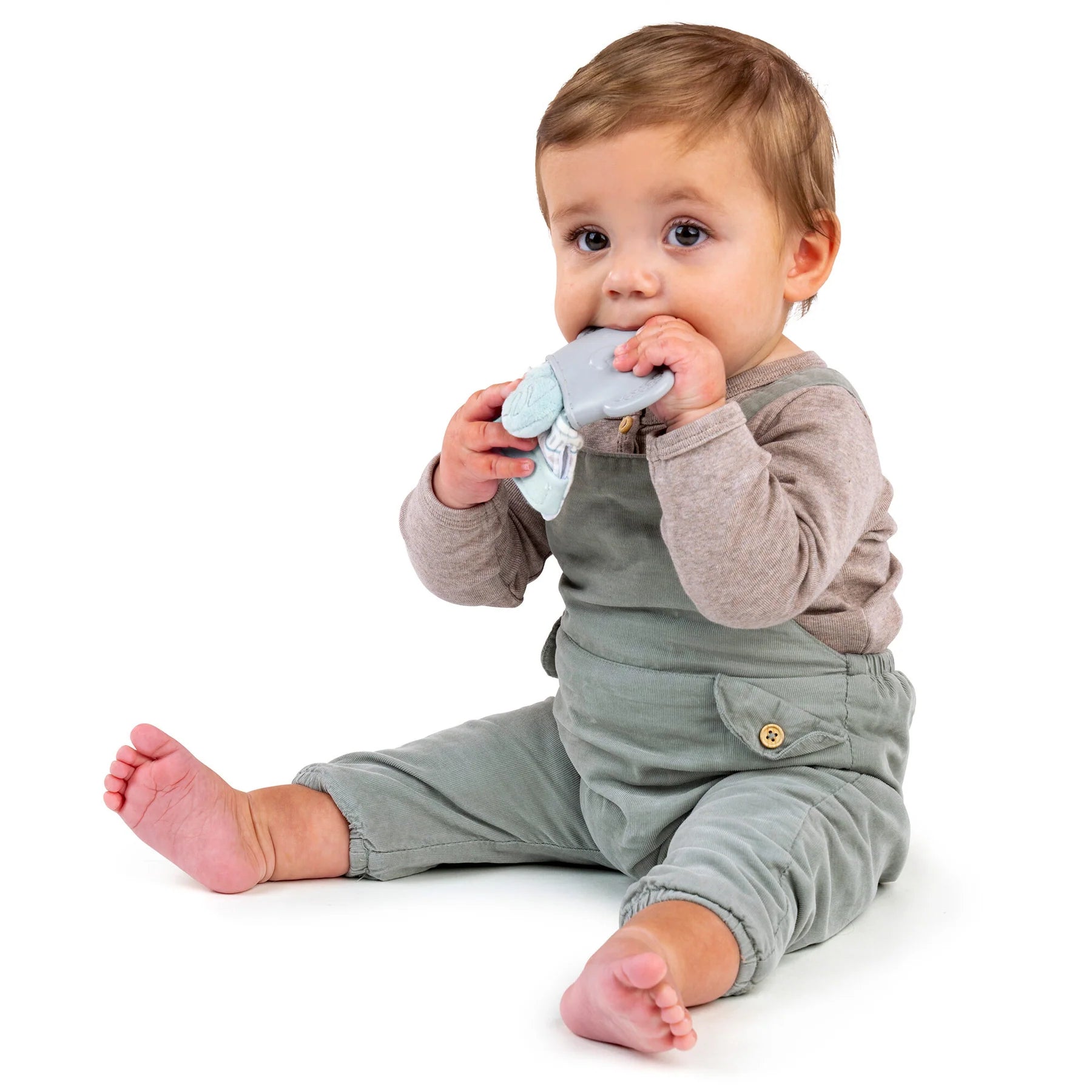 Ingenuity Van the Elephant Baby Teething Mitt & Rattle - Soothing Teether Toy for Infants, Soft Chewable Mitten with Rattle Sound for Newborns & Toddlers - Perfect for Teething Relief, Sensory Play & On-the-Go Comfort