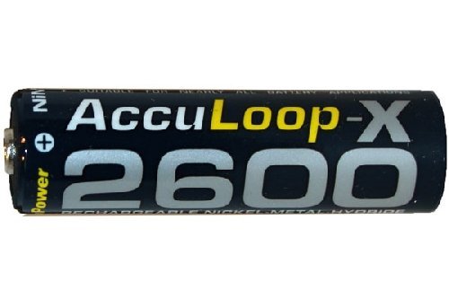 AccuLoop-X 24 Pack AA NiMH Rechargeable Batteries 2600mAh - High Capacity for Digital Cameras, Flashlights, Toys & More