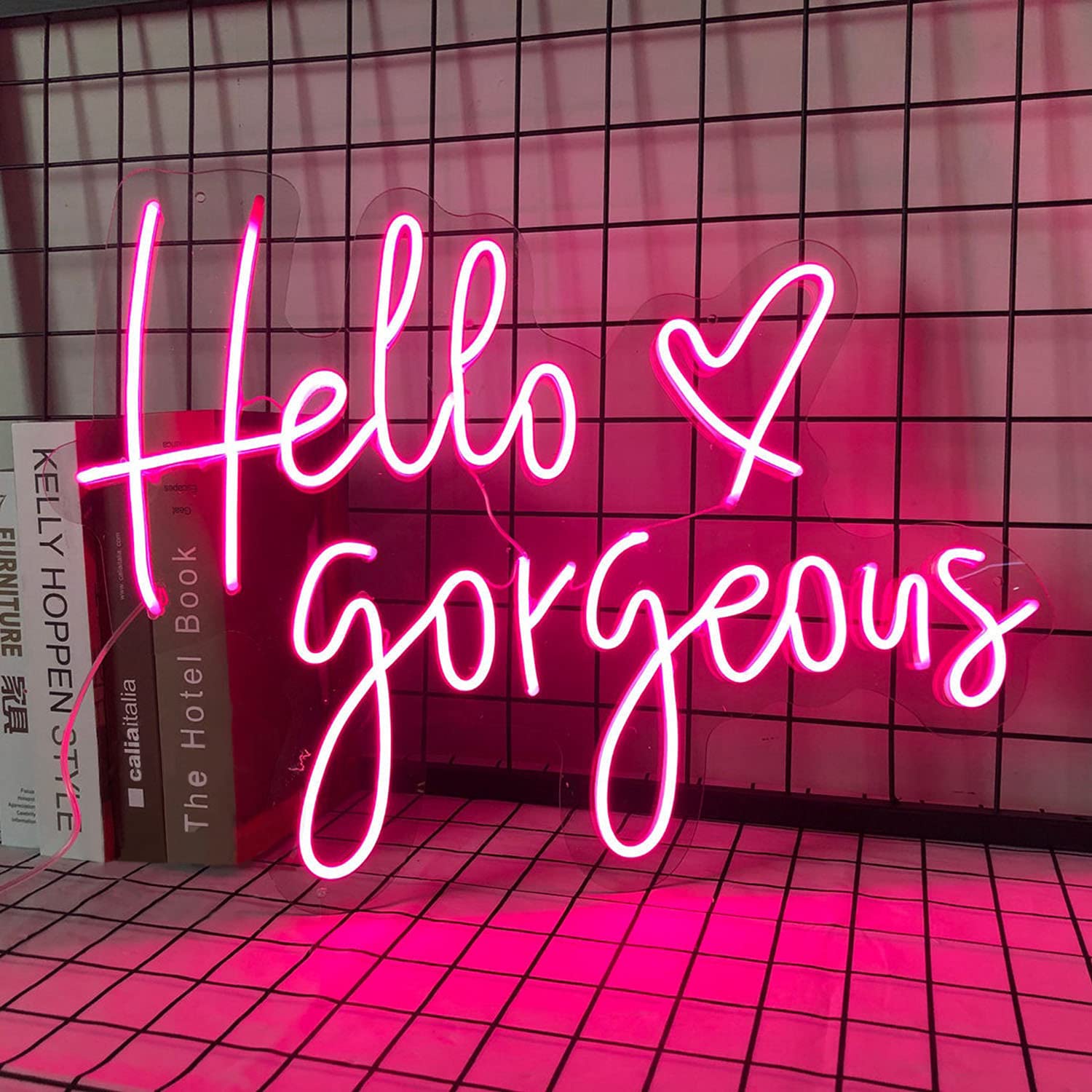 Hello Gorgeous Neon Sign Light - Custom Wall Art Decor for Home, Bar, Pub, Club & Party | Perfect Gift for Christmas, Birthday & Housewarming | Bedroom, Living Room, Office & Wedding Decoration