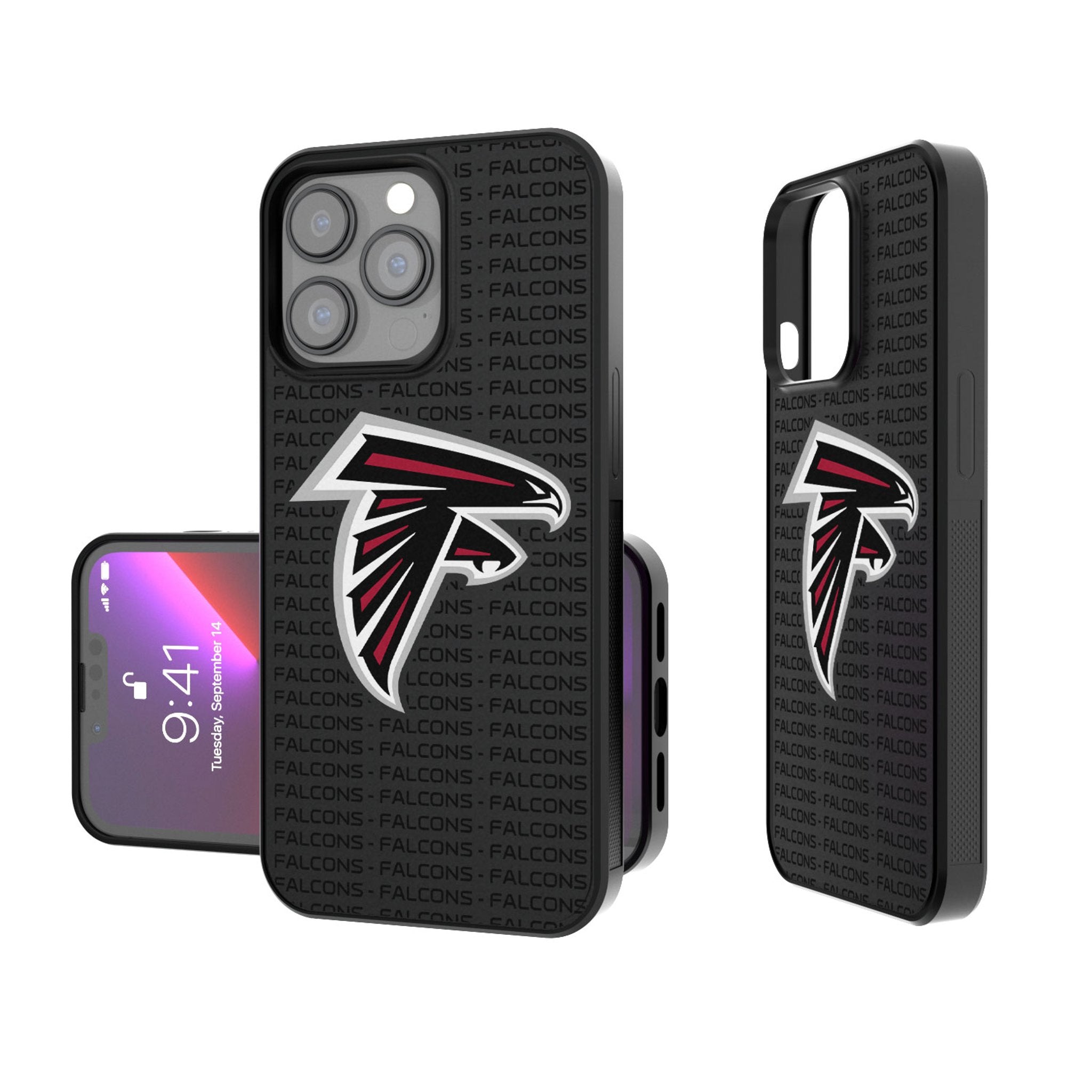 Atlanta Falcons NFL Team Text Backdrop Bump Phone Case - Durable Protective Cover for iPhone & Samsung Galaxy - Perfect for Game Day & Falcons Fans