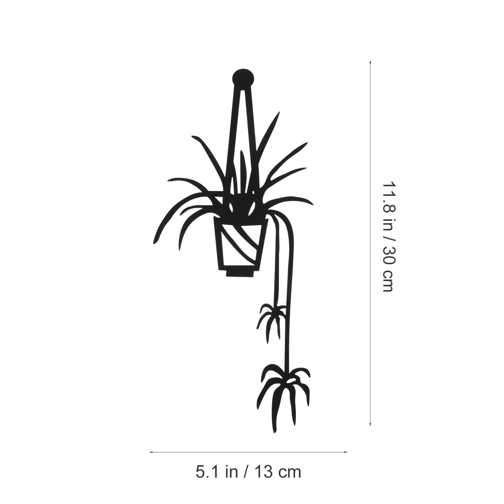Metal Wall Vases - Wrought Iron Hanging Flower Pots for Kitchen & Home Decor