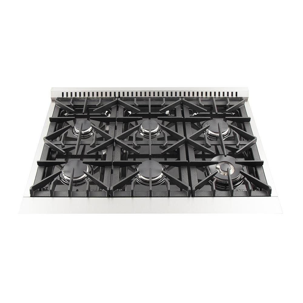 36 Inch Gas Range with 6 Burners & Convection Oven - Forno Galiano FFSGS6244 36 | Professional Stainless Steel Stove for Home Kitchen, Restaurant & Commercial Use